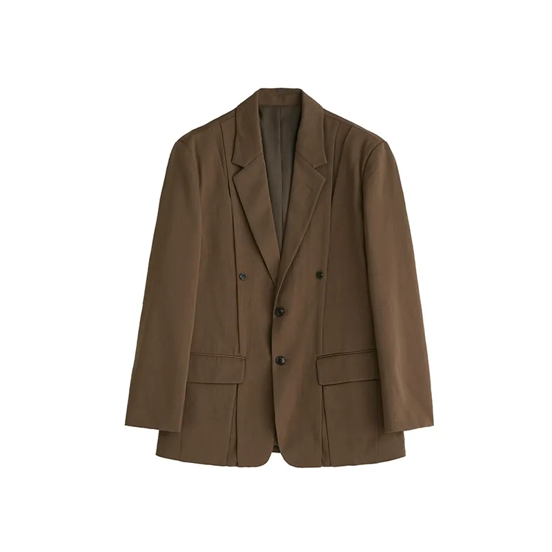 Pleated Double-Breasted Blazer - Image 7