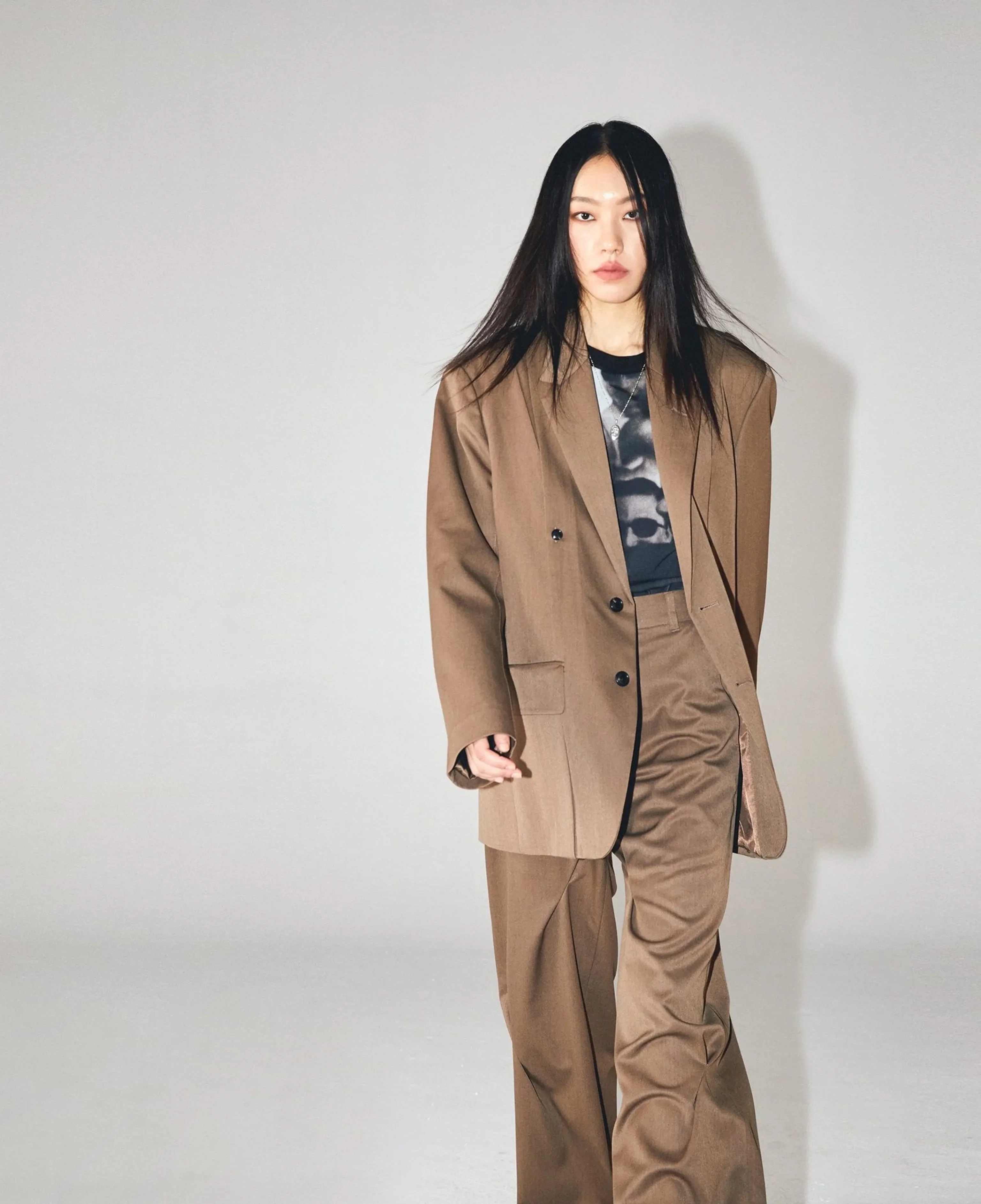 Pleated Double-Breasted Blazer - Image 8