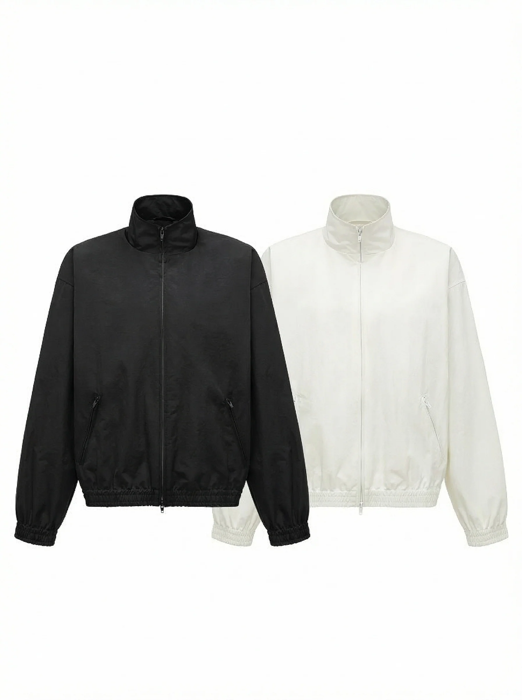 Pleated Double-Layer Nylon Jacket - Image 18