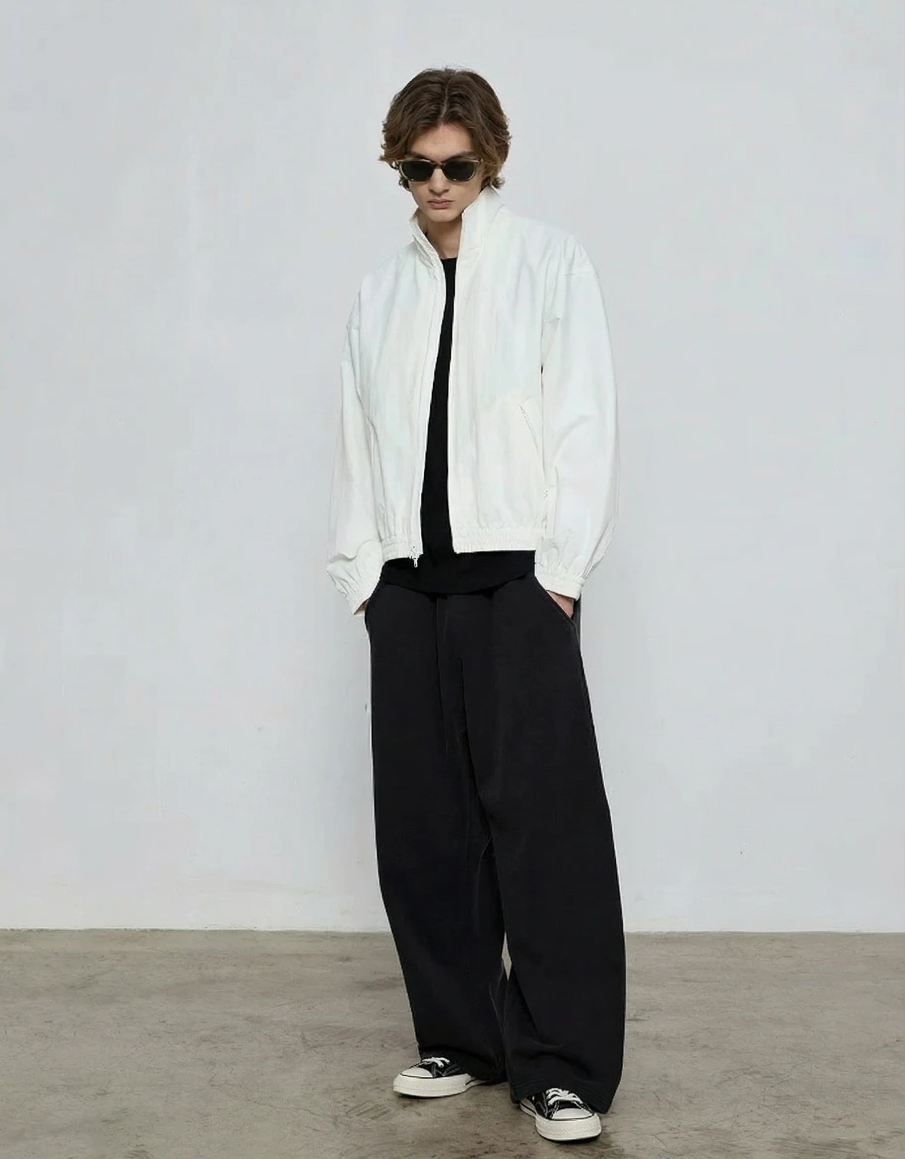 Pleated Double-Layer Nylon Jacket - Image 20