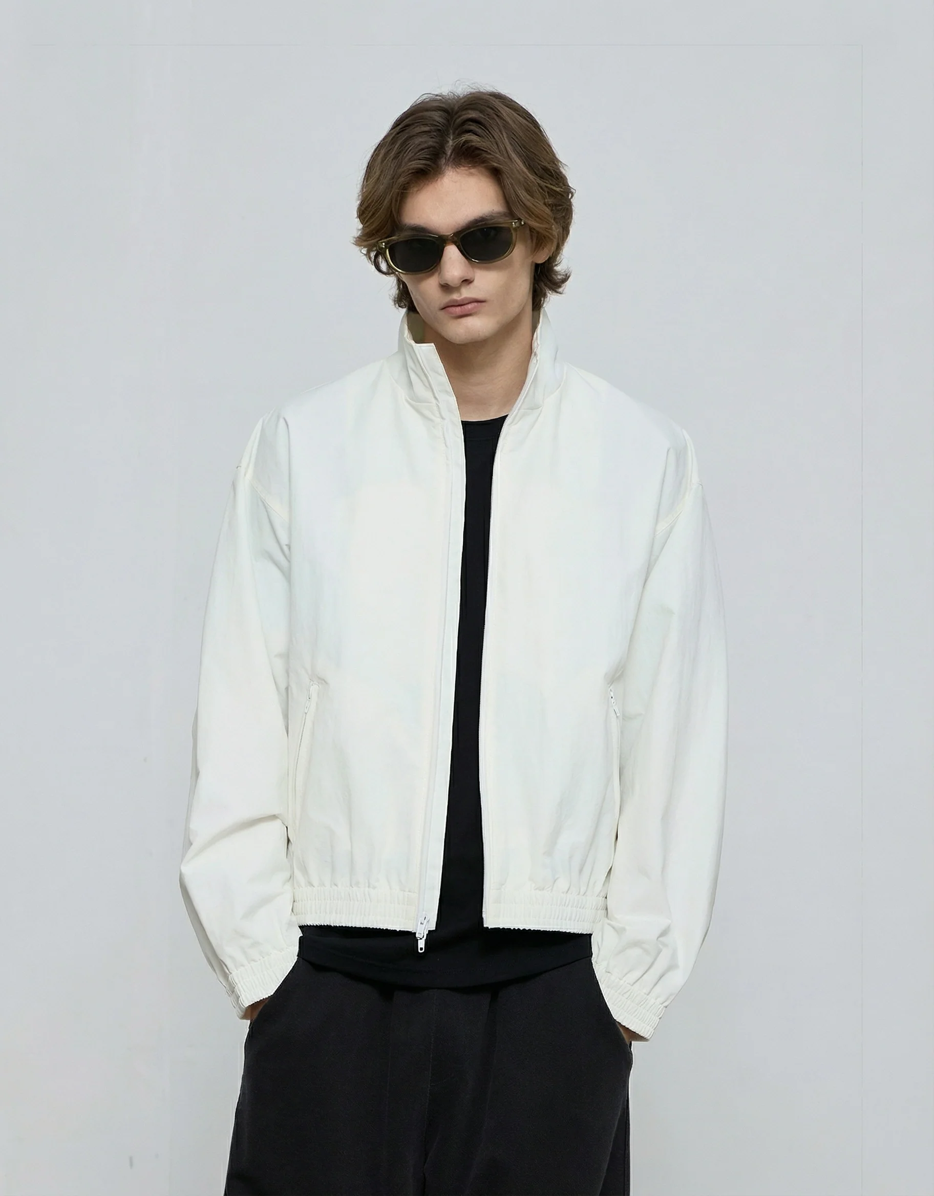 Pleated Double-Layer Nylon Jacket - Image 21