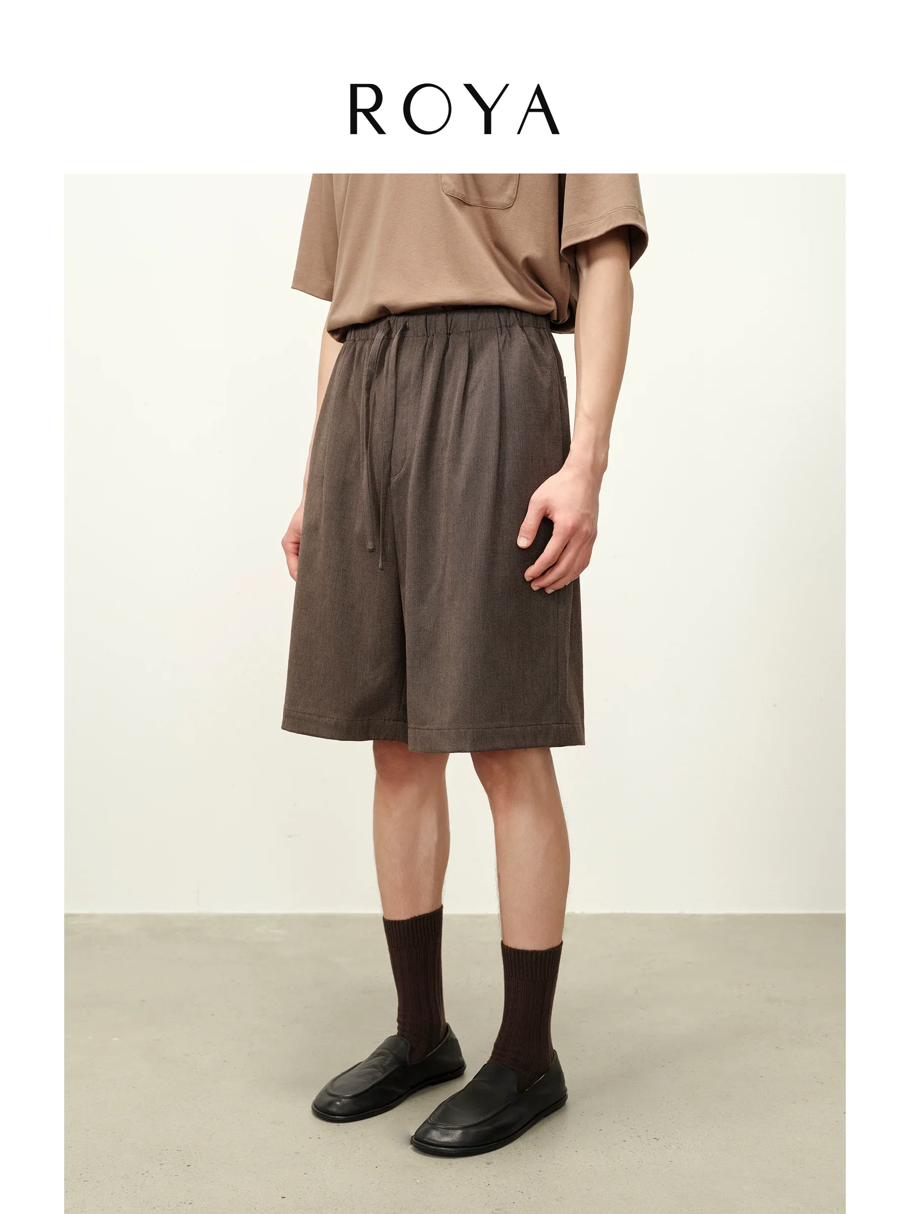 Pleated Drawstring Bermuda Shorts - Image 2