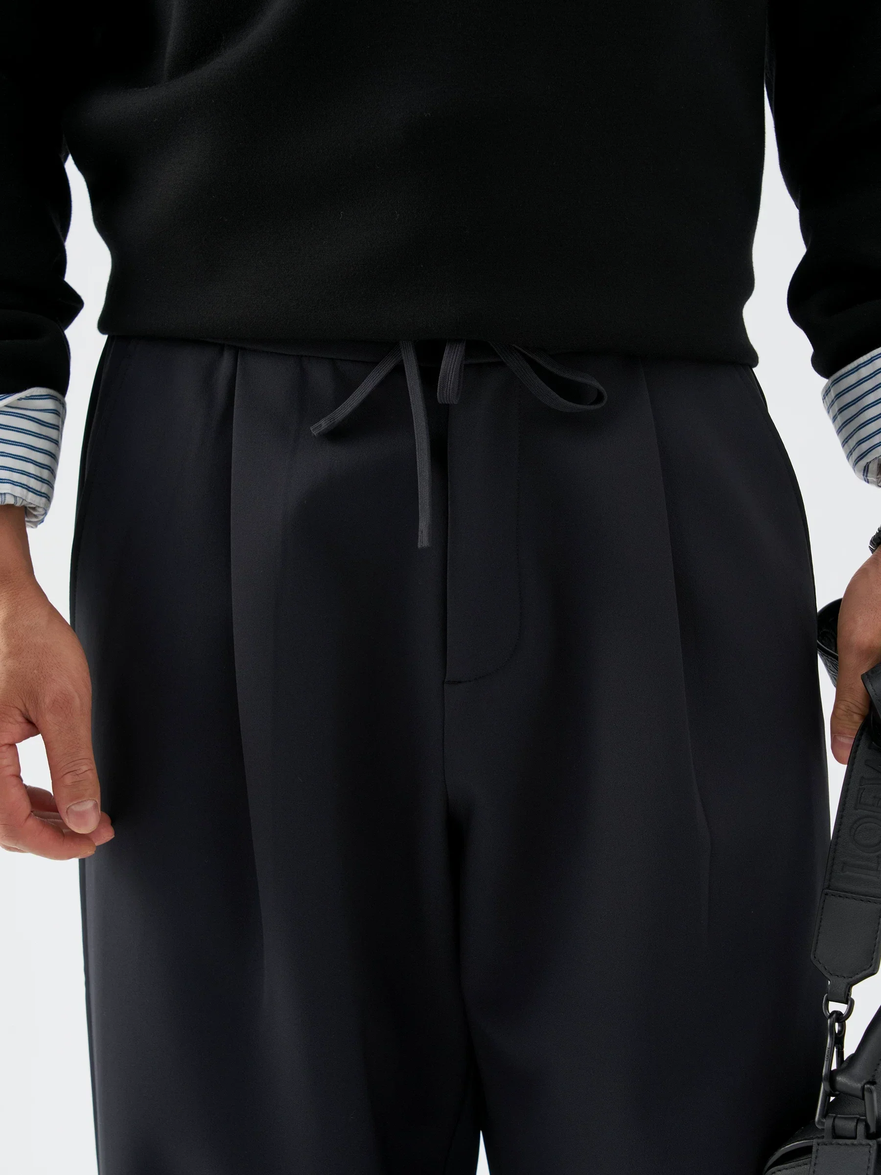 Pleated Drawstring Trousers - Image 3