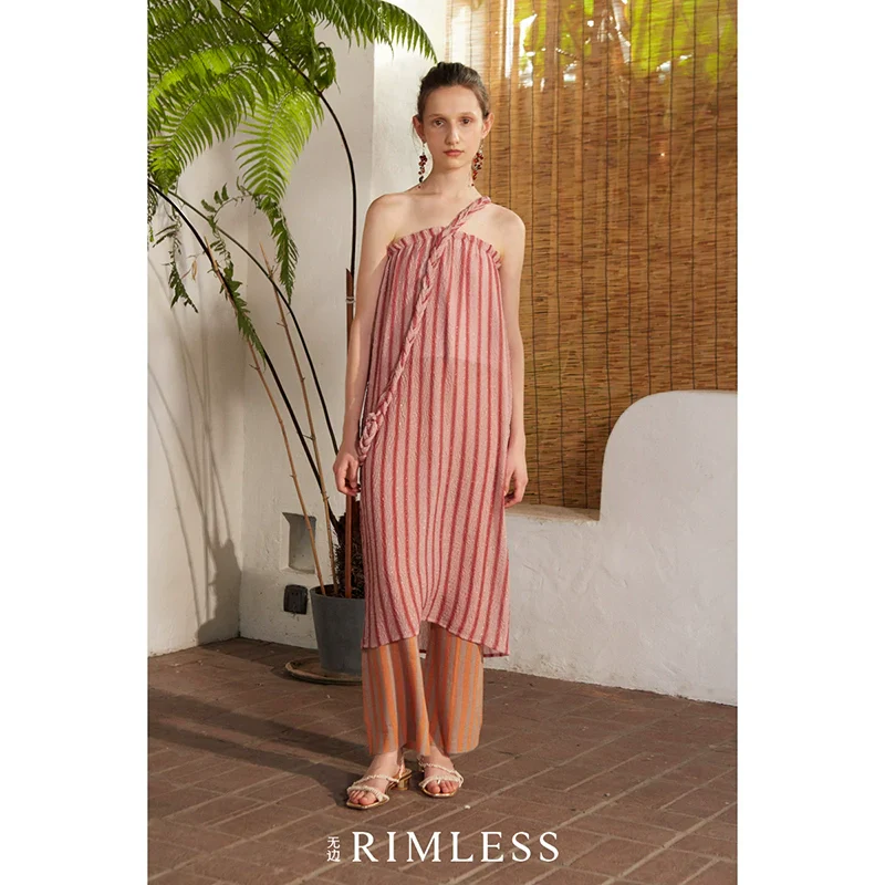 Pleated Gradient Pink Dress