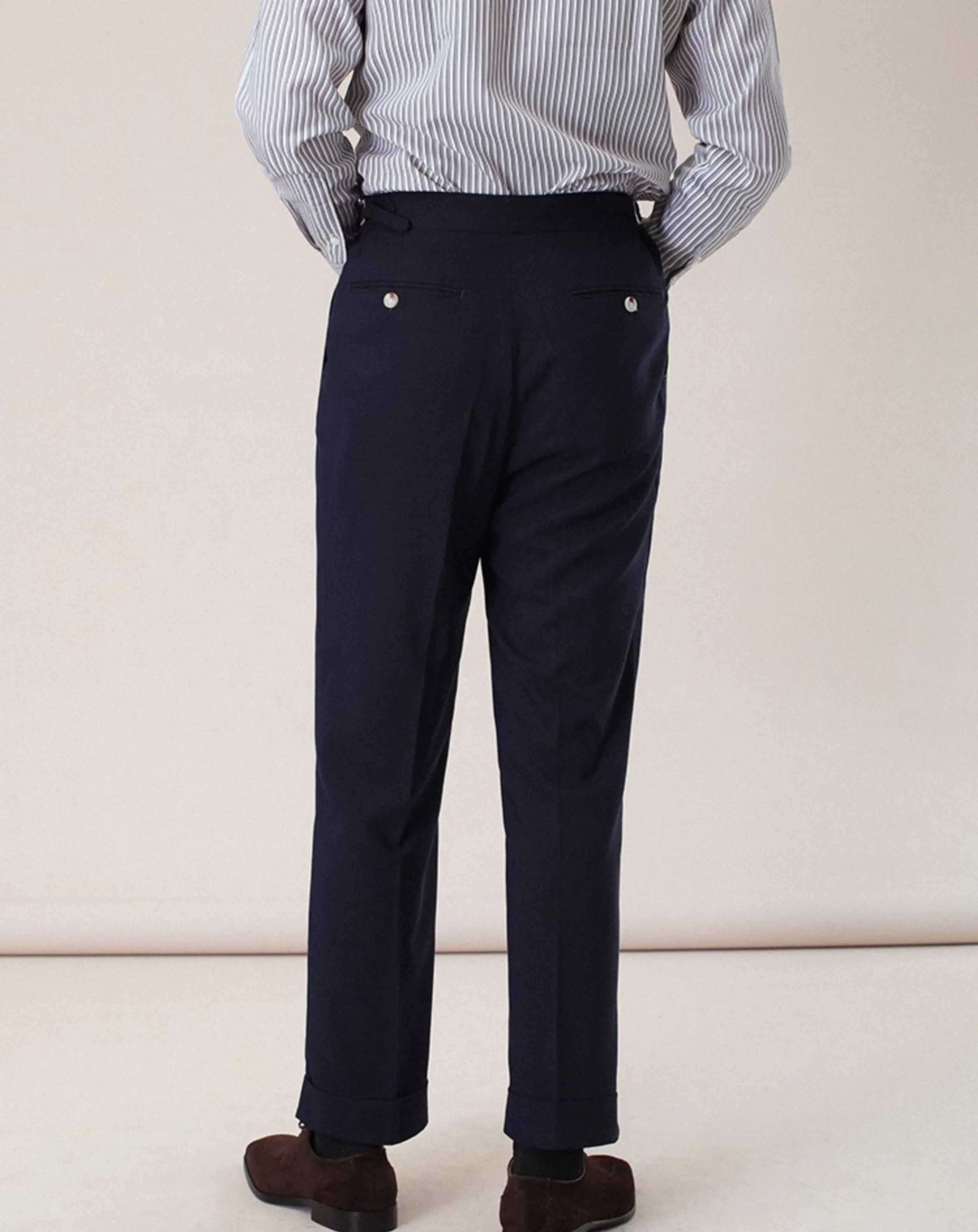 Pleated High-Waisted Trousers - Image 2