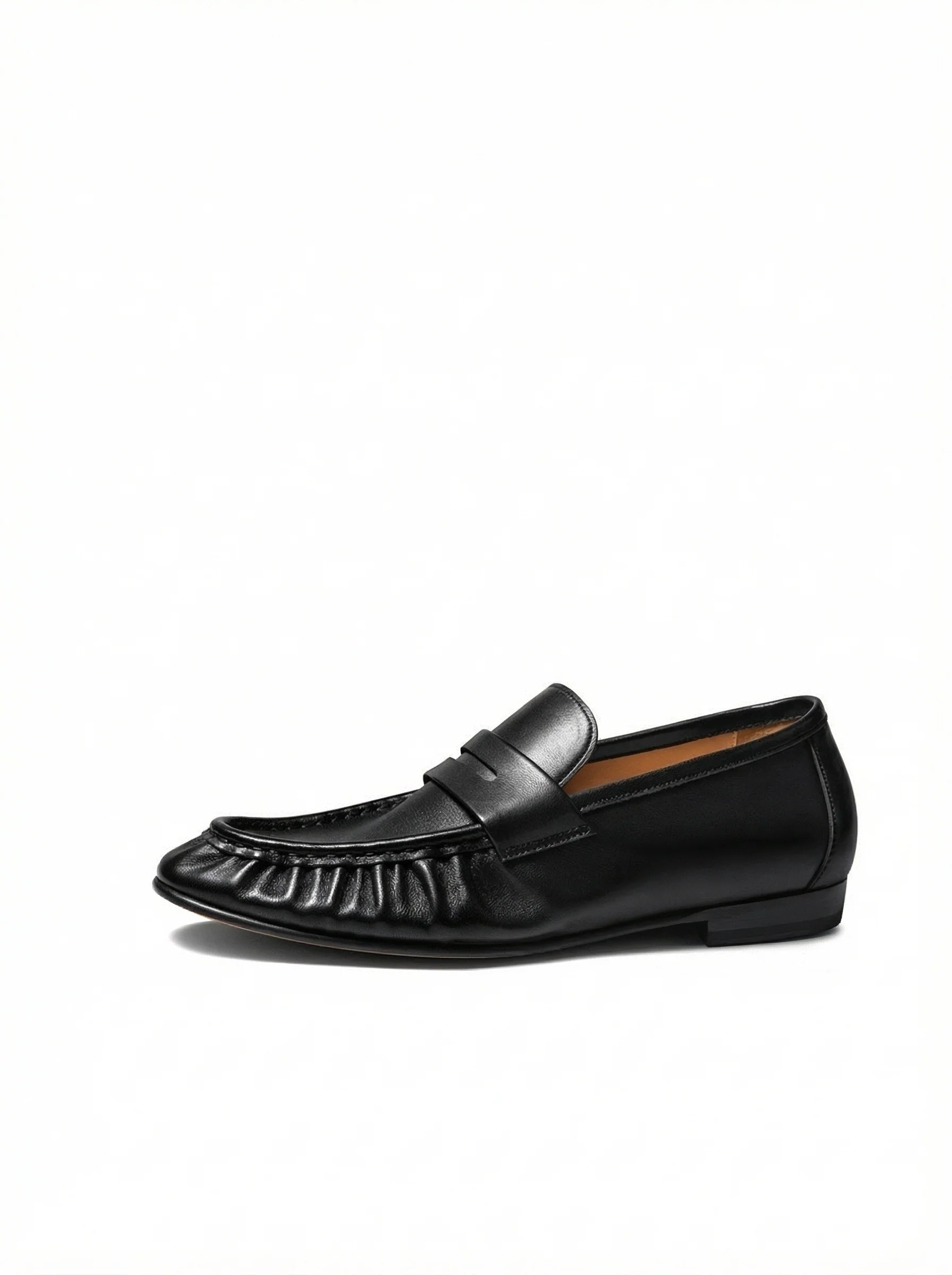 Pleated Lambskin Penny Loafer - Image 5
