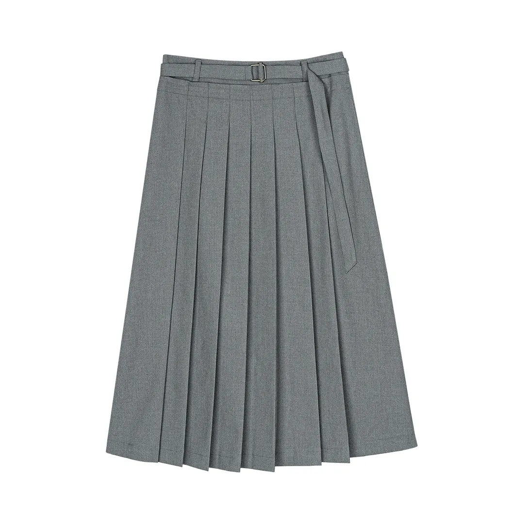 Pleated Maxi Skirt with Adjustable Waistband - Image 6