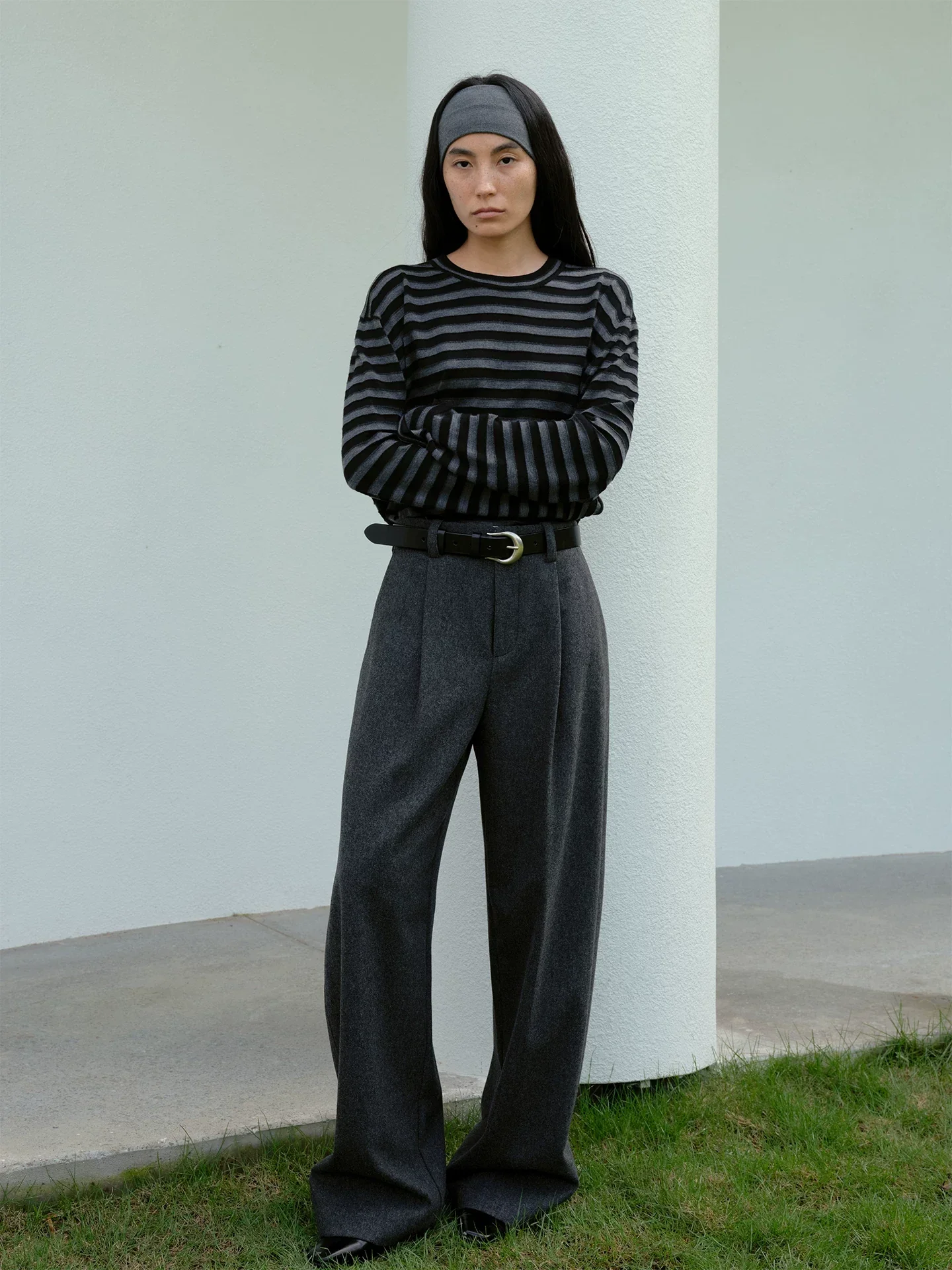 Pleated Merino Trousers - Image 2