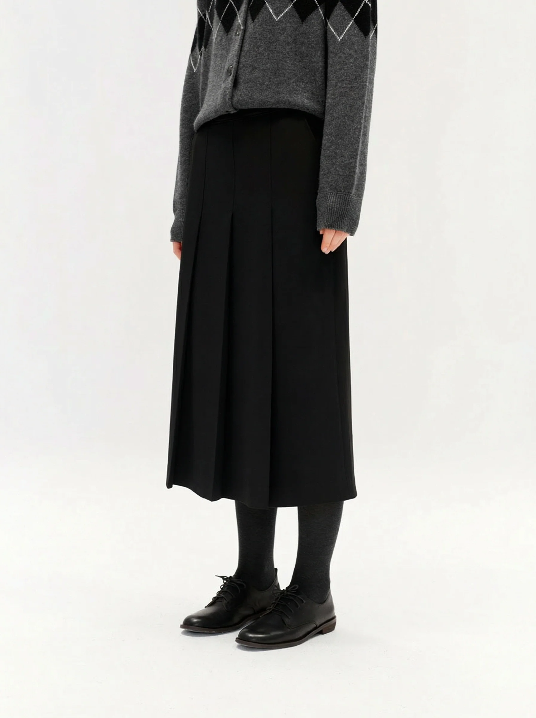 Pleated Midi Skirt
