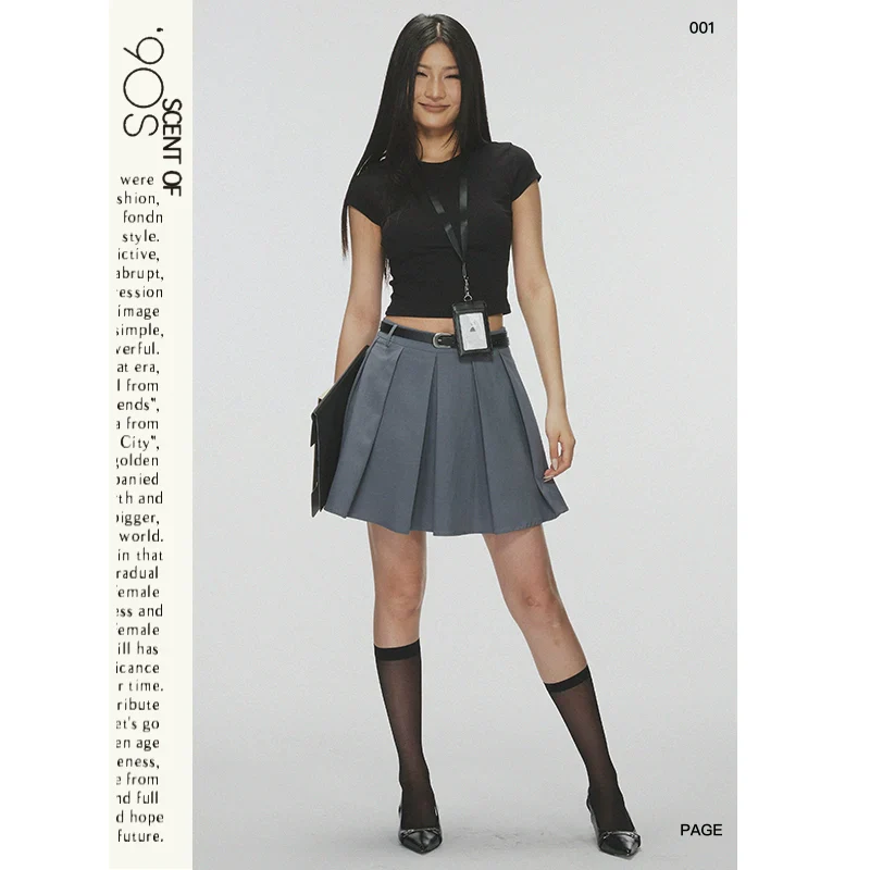 Pleated Midi Skirt