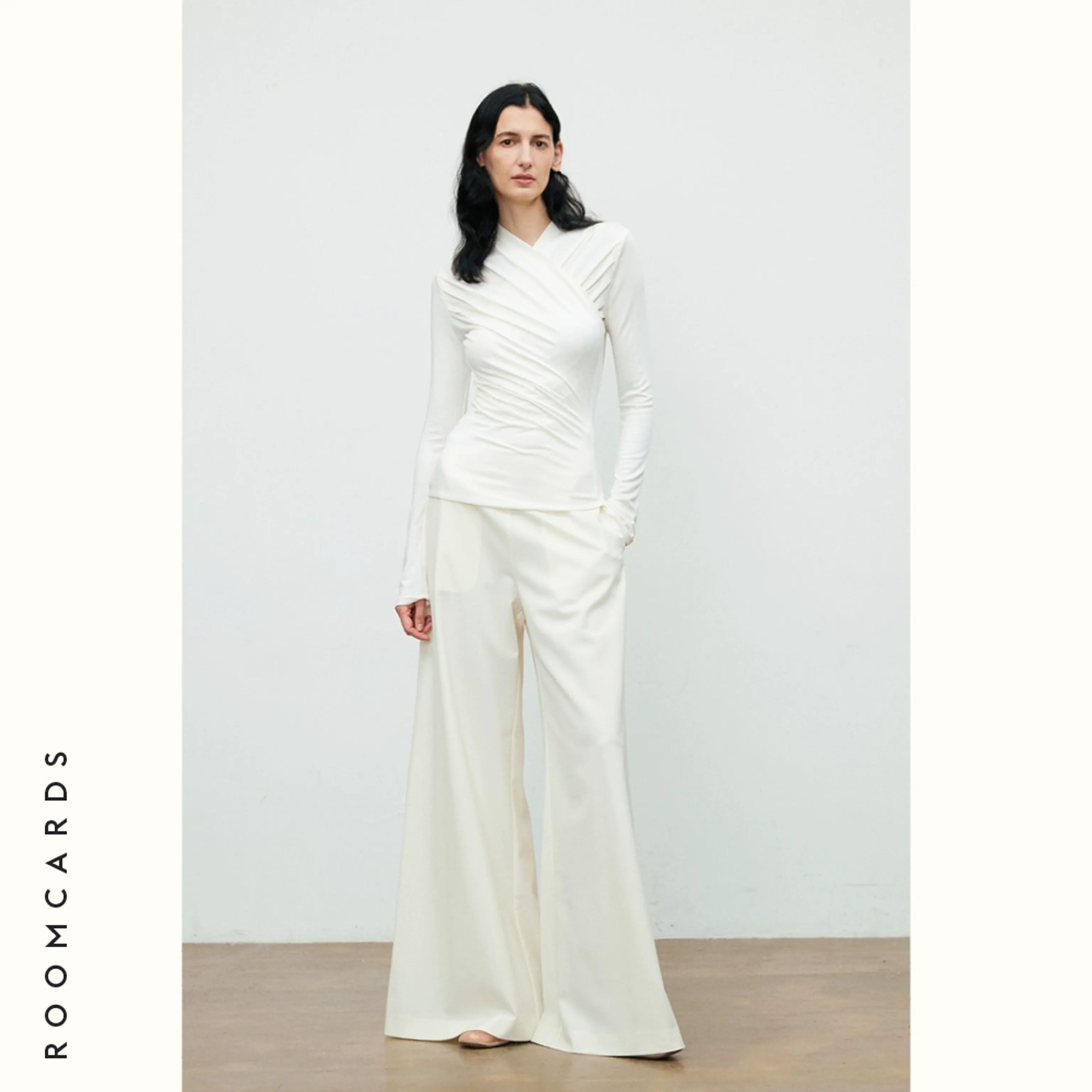 Pleated Stand-Collar Thermal Top - Image 7