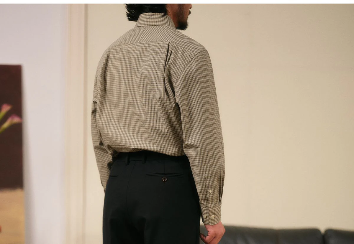 Pleated Straight Trousers