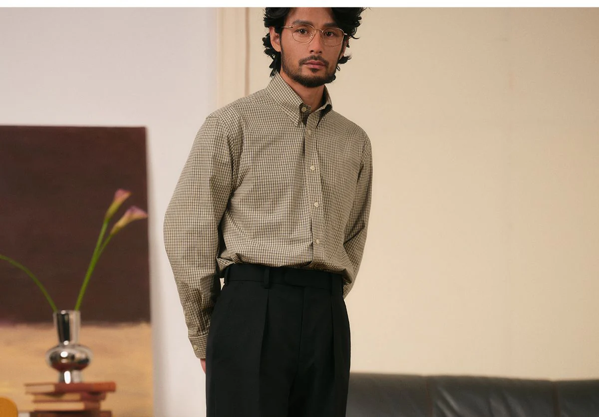 Pleated Straight Trousers - Image 2