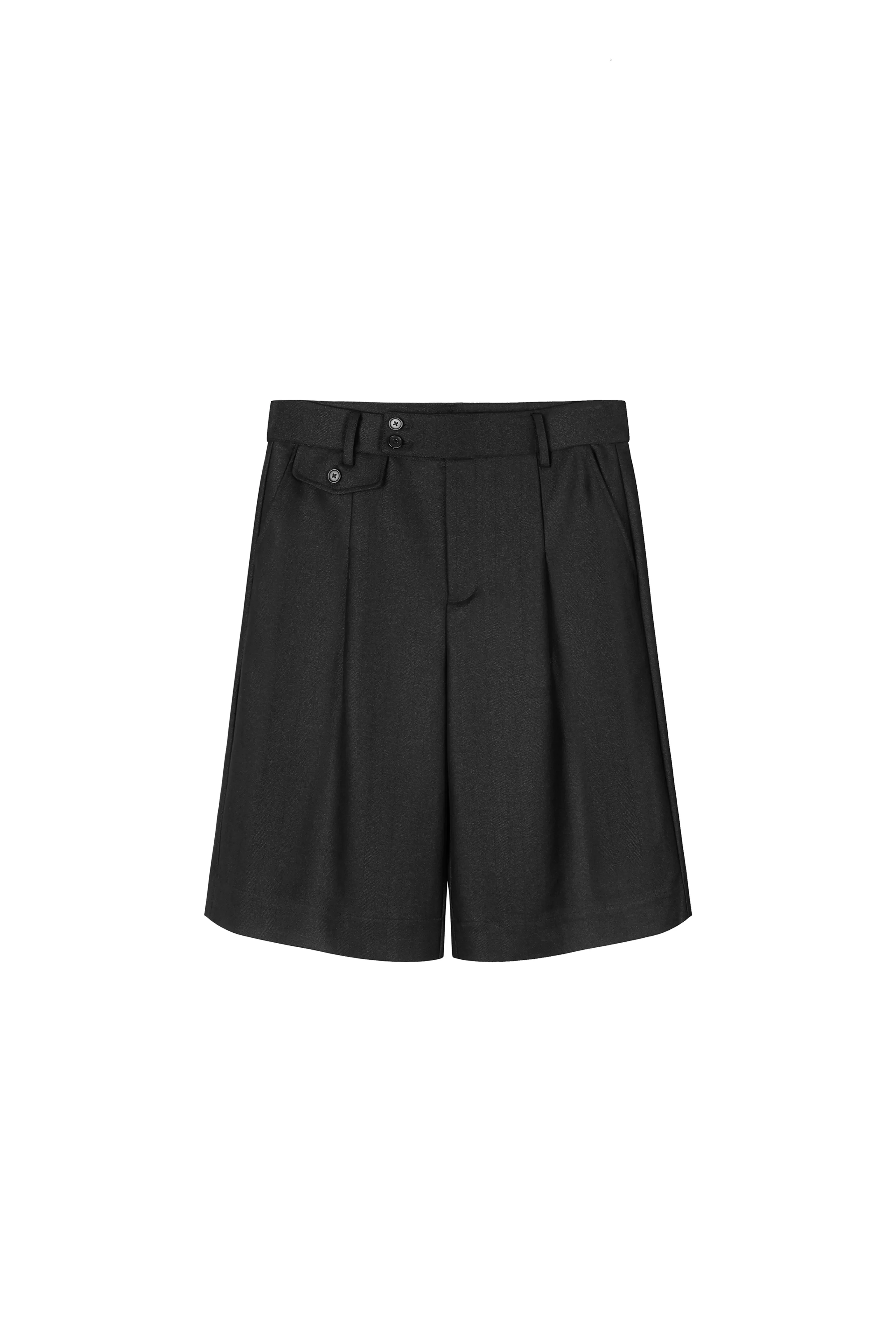 Pleated Suit Shorts