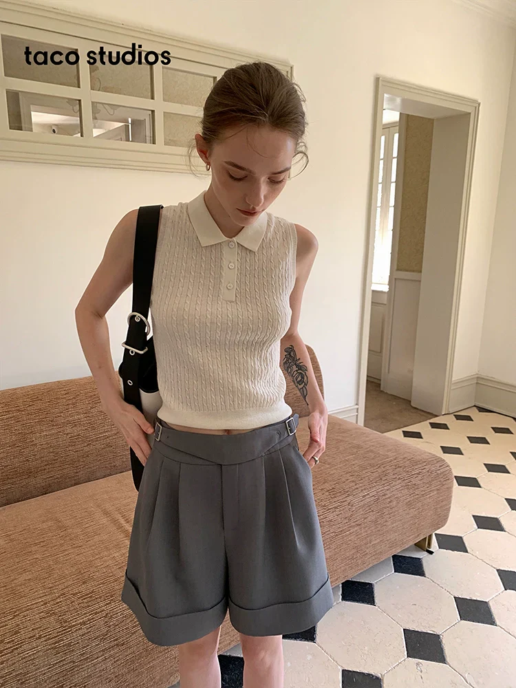 Pleated Tailored Shorts