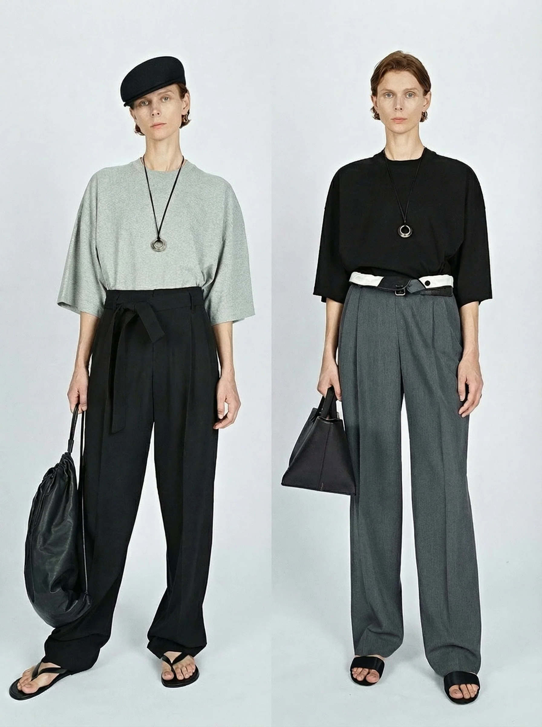 Pleated Wide-Leg Trousers