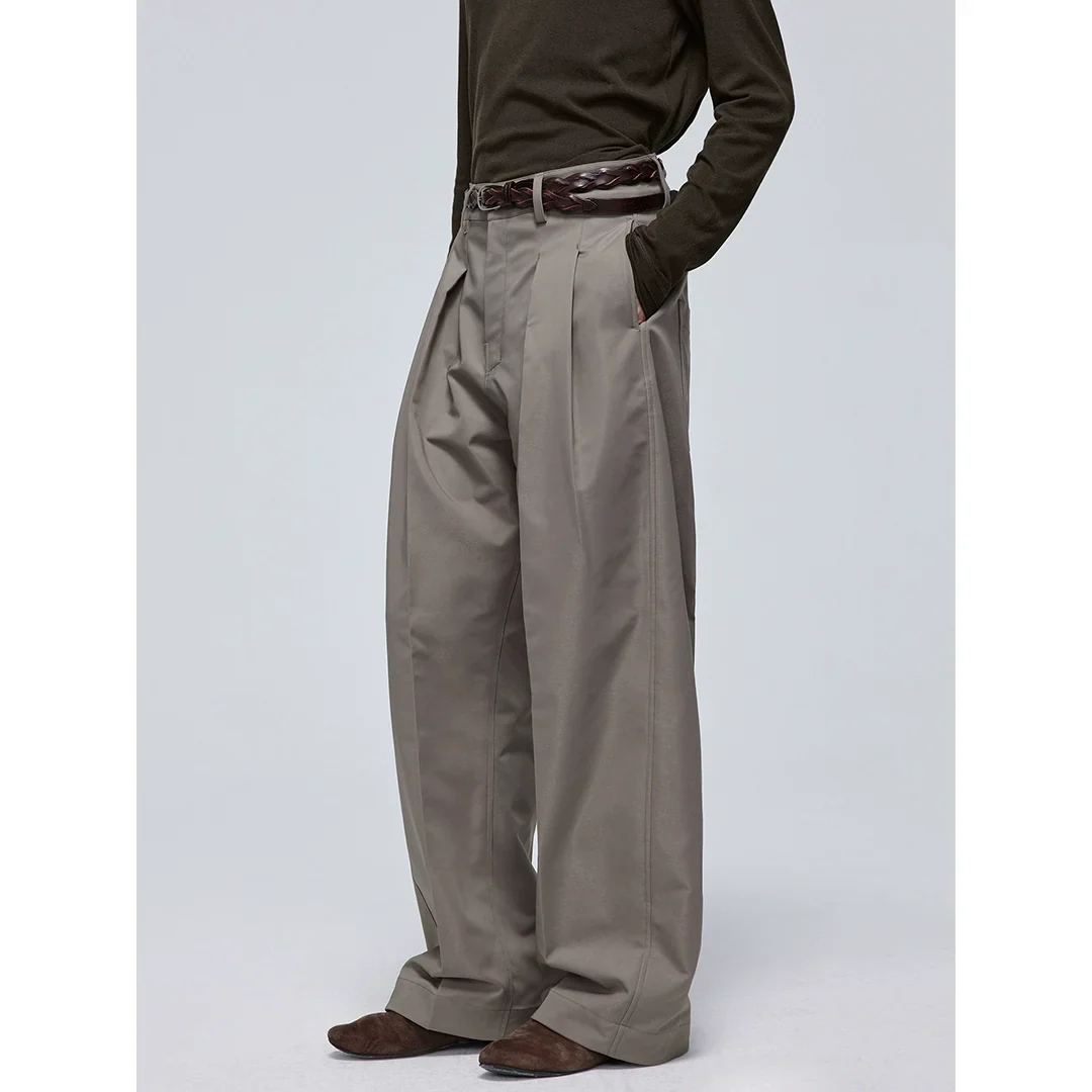 Pleated Wide-Leg Trousers - Image 2