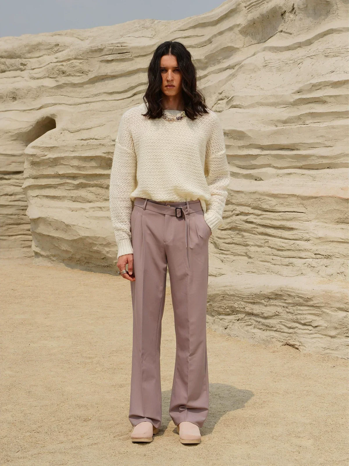 Pleated Wide-Leg Trousers - Image 4