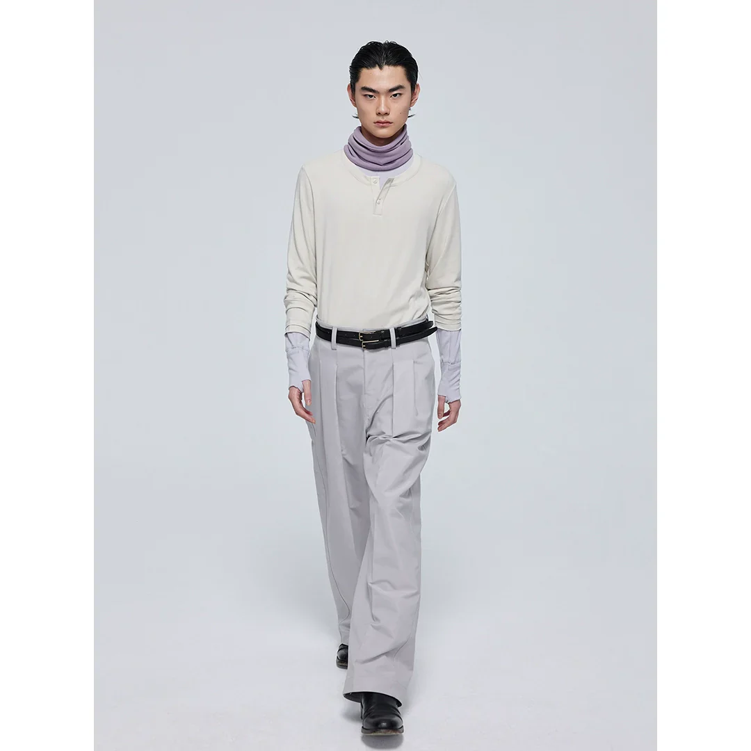Pleated Wide-Leg Trousers - Image 3