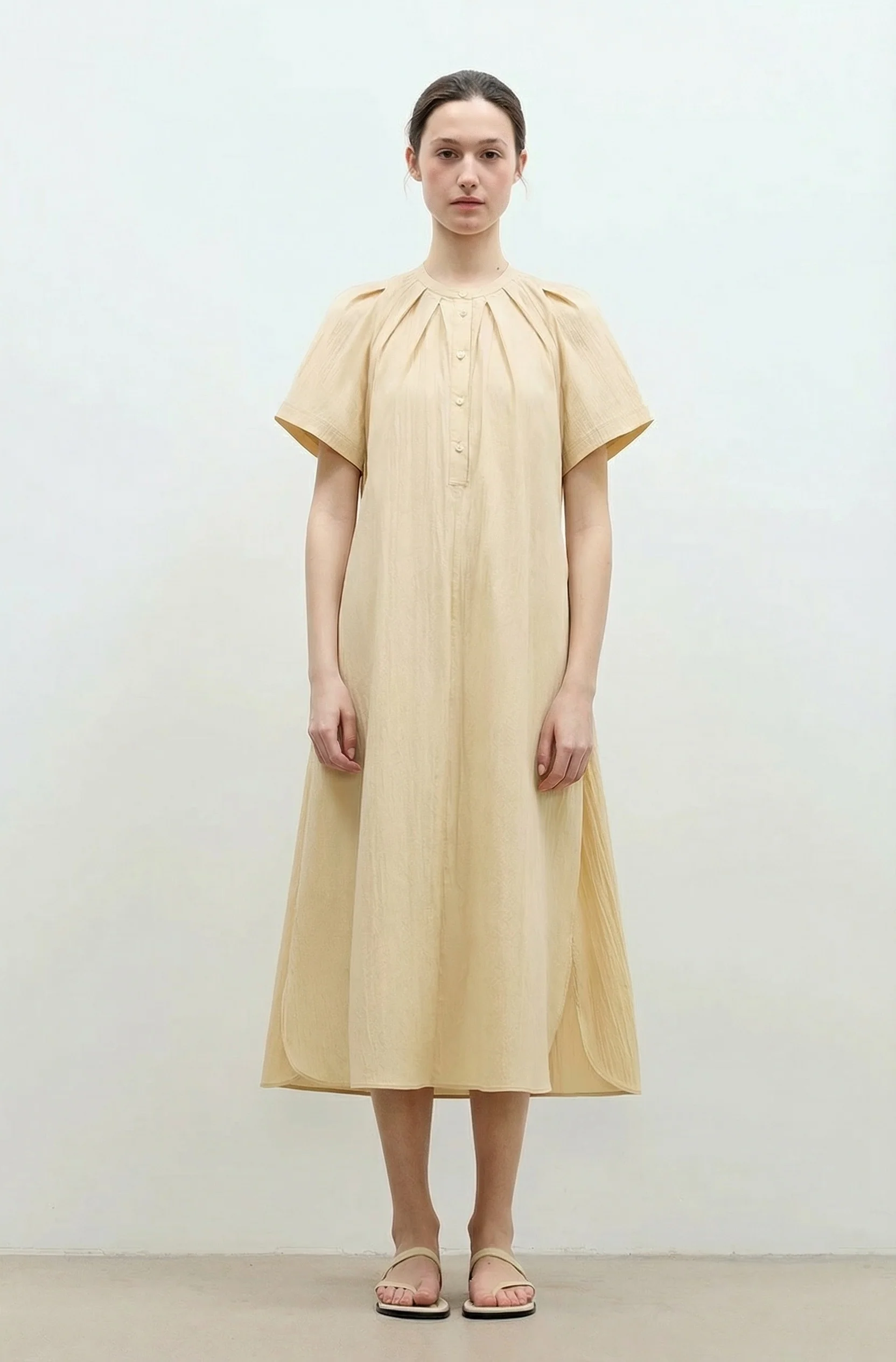 Pleated Yoke Dress - Image 2