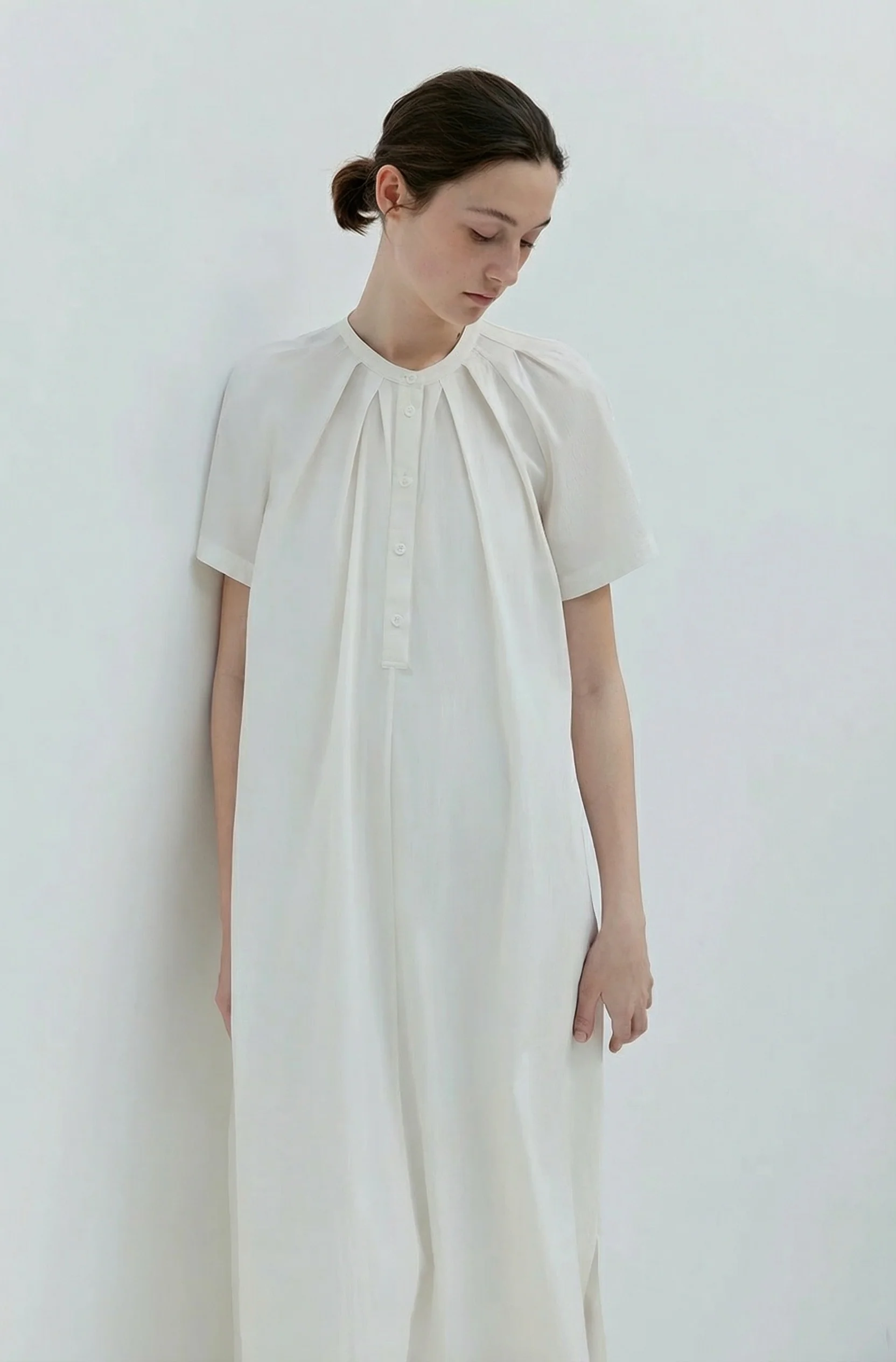 Pleated Yoke Dress - Image 5