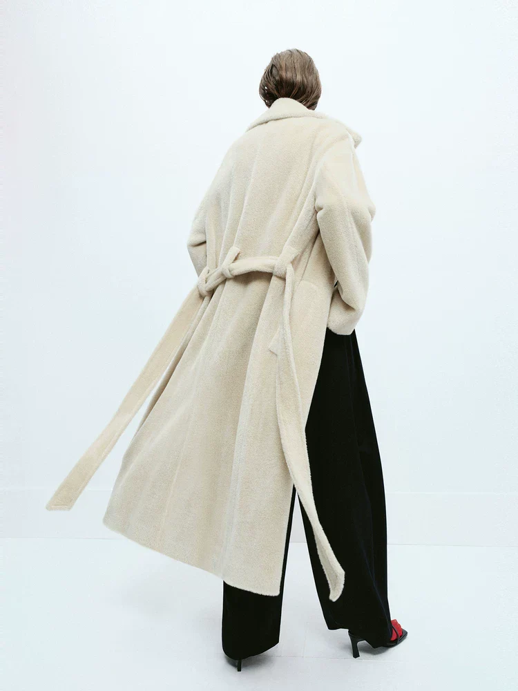 Plush Belted Coat - Image 2
