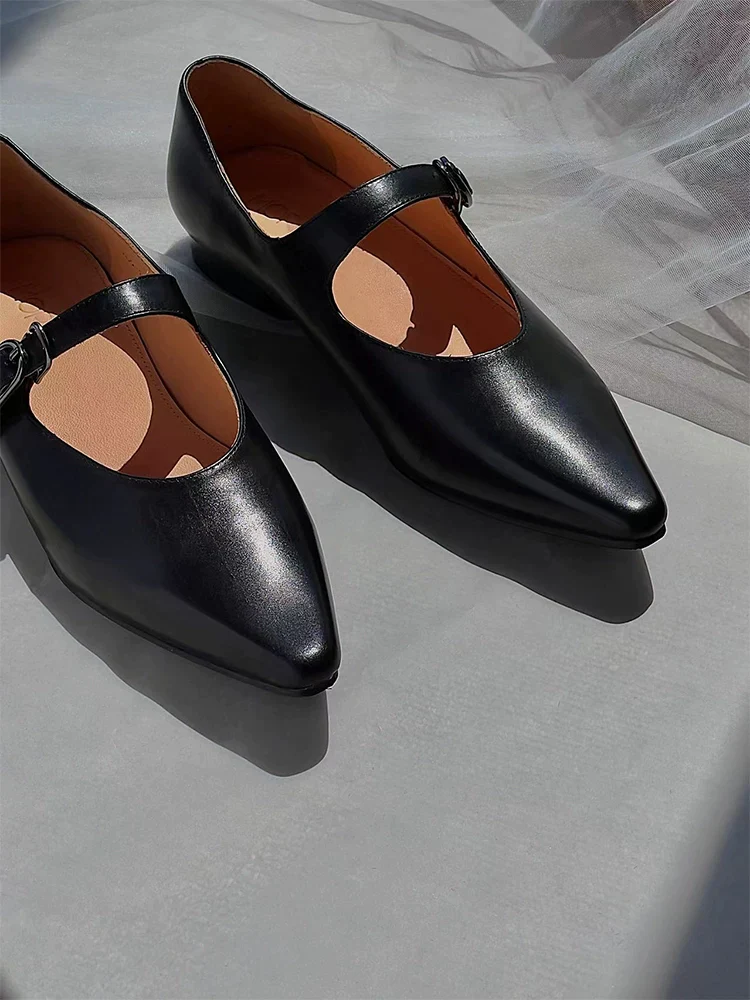 Pointed-Toe Leather Mary Janes - Image 3