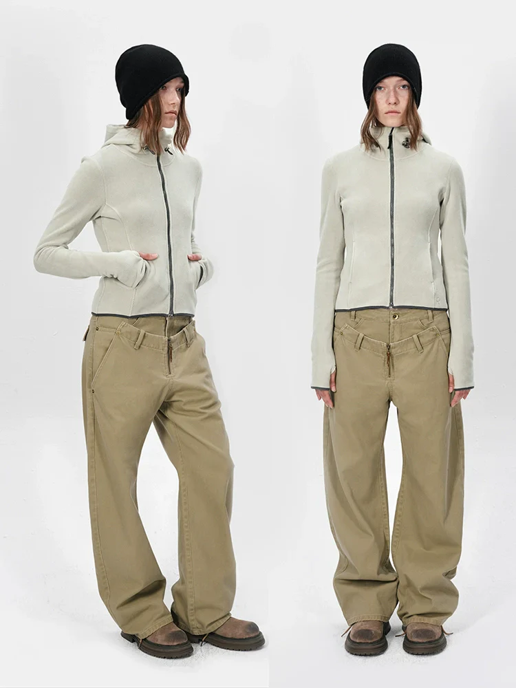 Polar Fleece Slim Hooded Jacket
