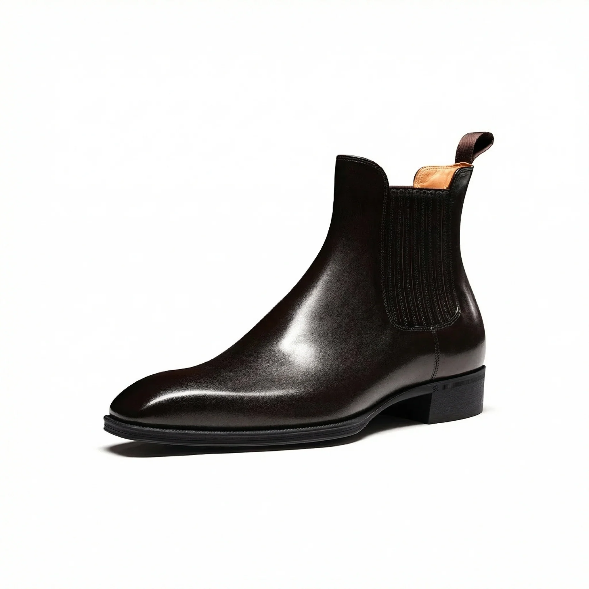 Polished Italian Calf Leather Chelsea Boots - Image 3