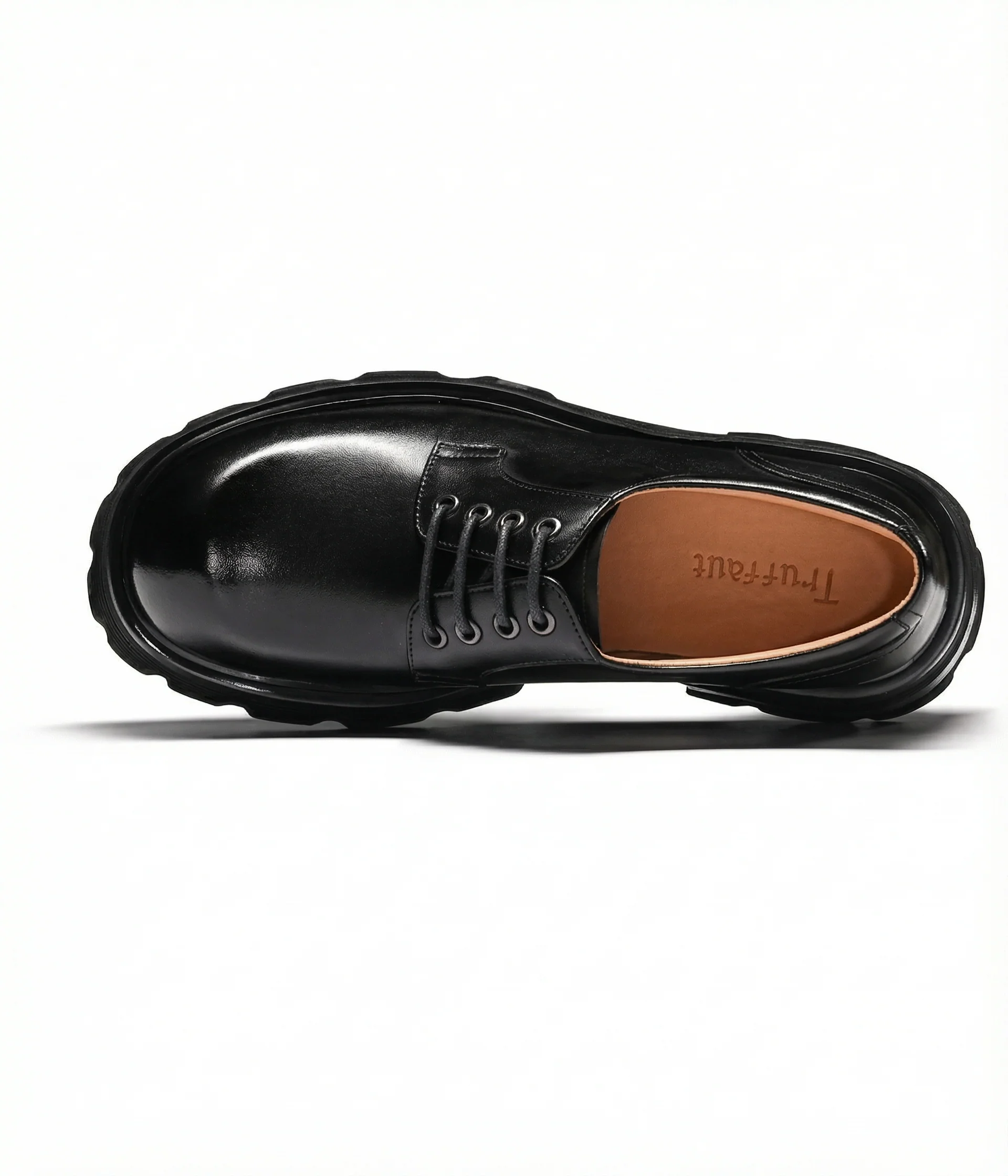Polished Italian Leather Platform Derby - Image 5