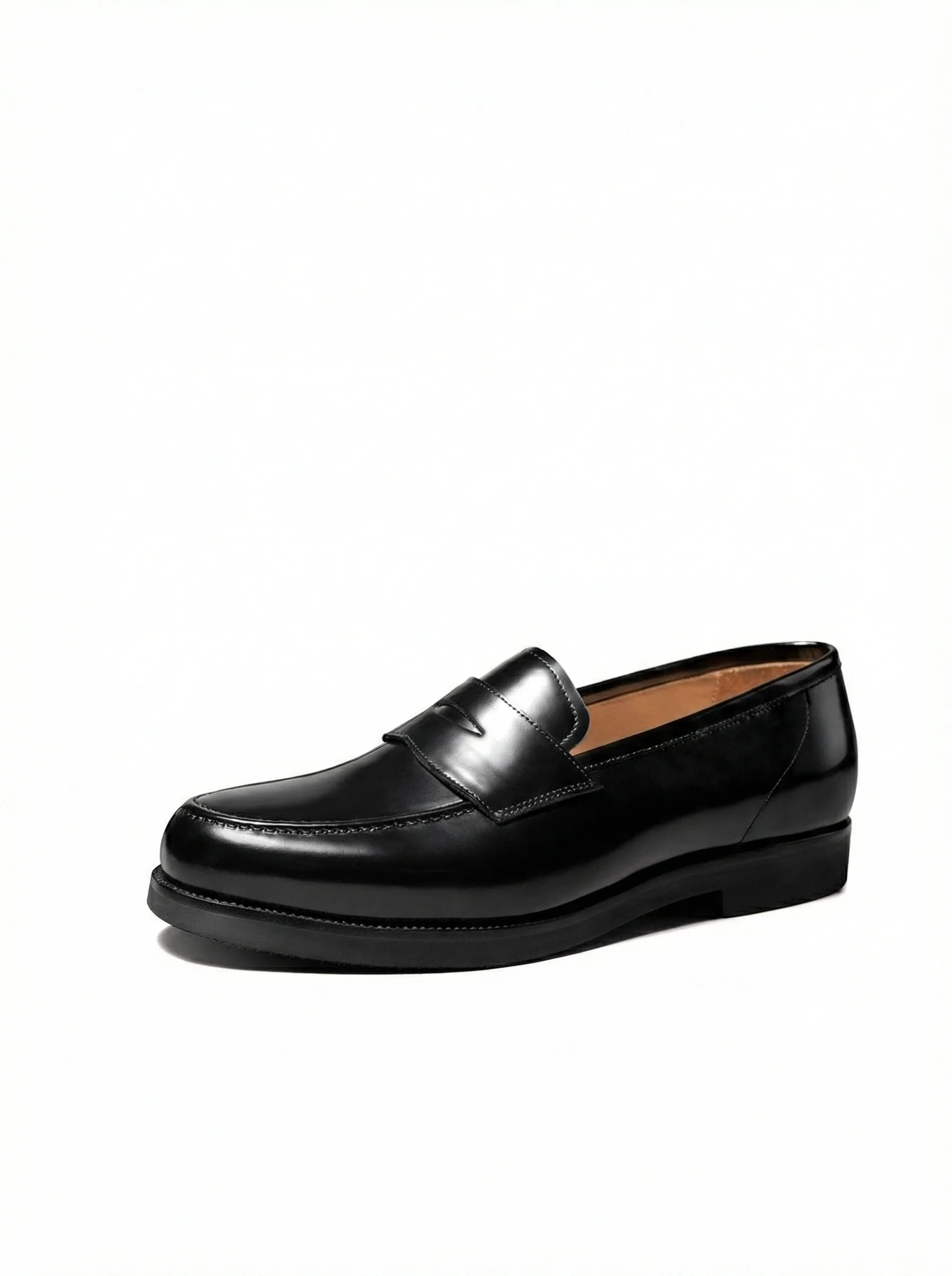 Polished Leather Penny Loafer