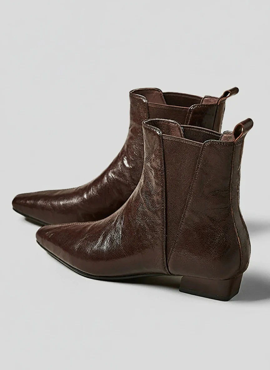 Polished Pointed-Toe Chelsea Boots - Image 3