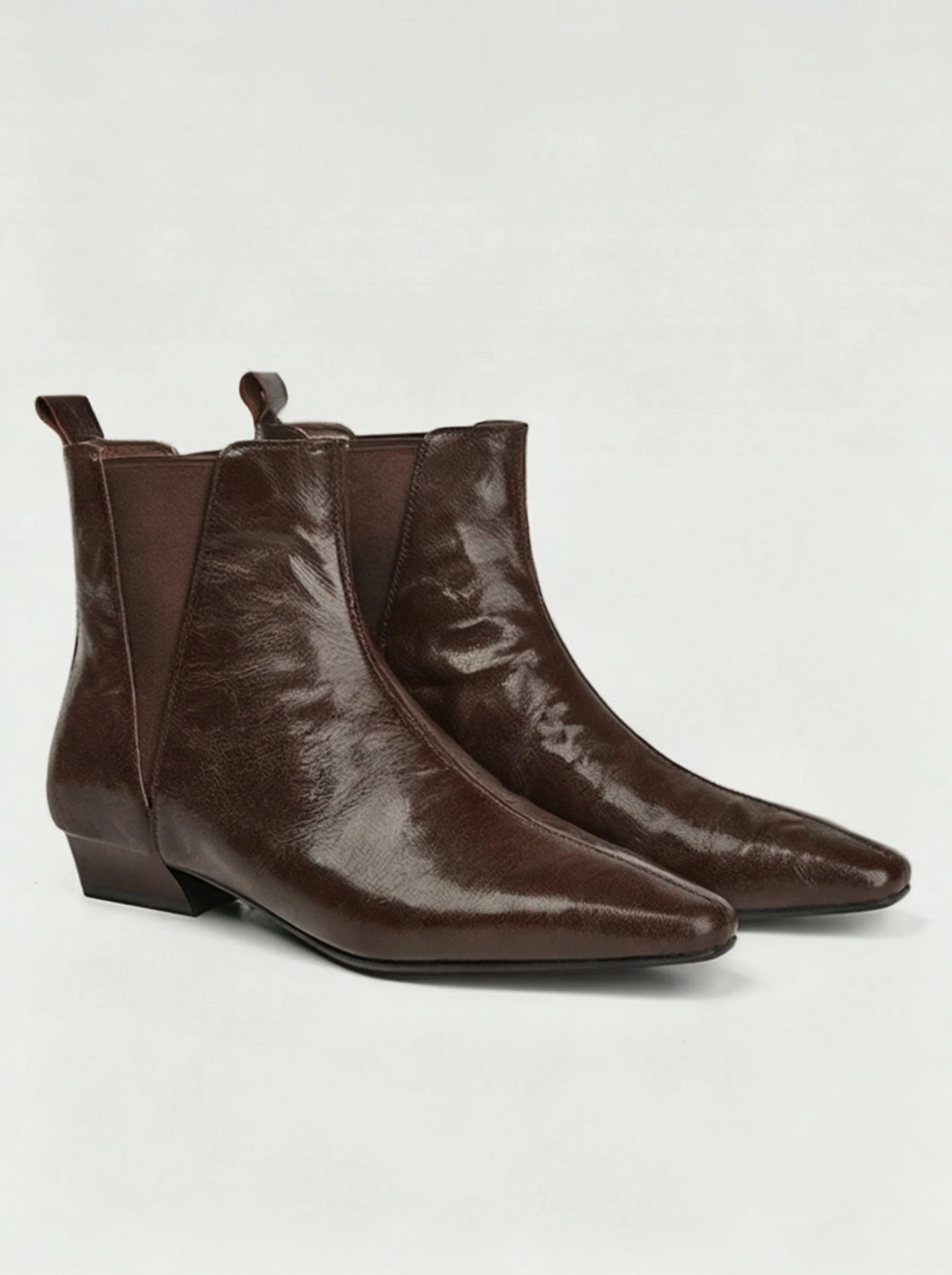 Polished Pointed-Toe Chelsea Boots - Image 4
