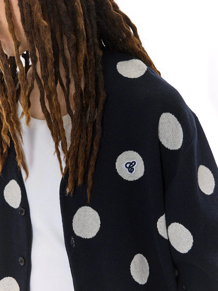 Polka Dot V-neck Cardigan - Image 5