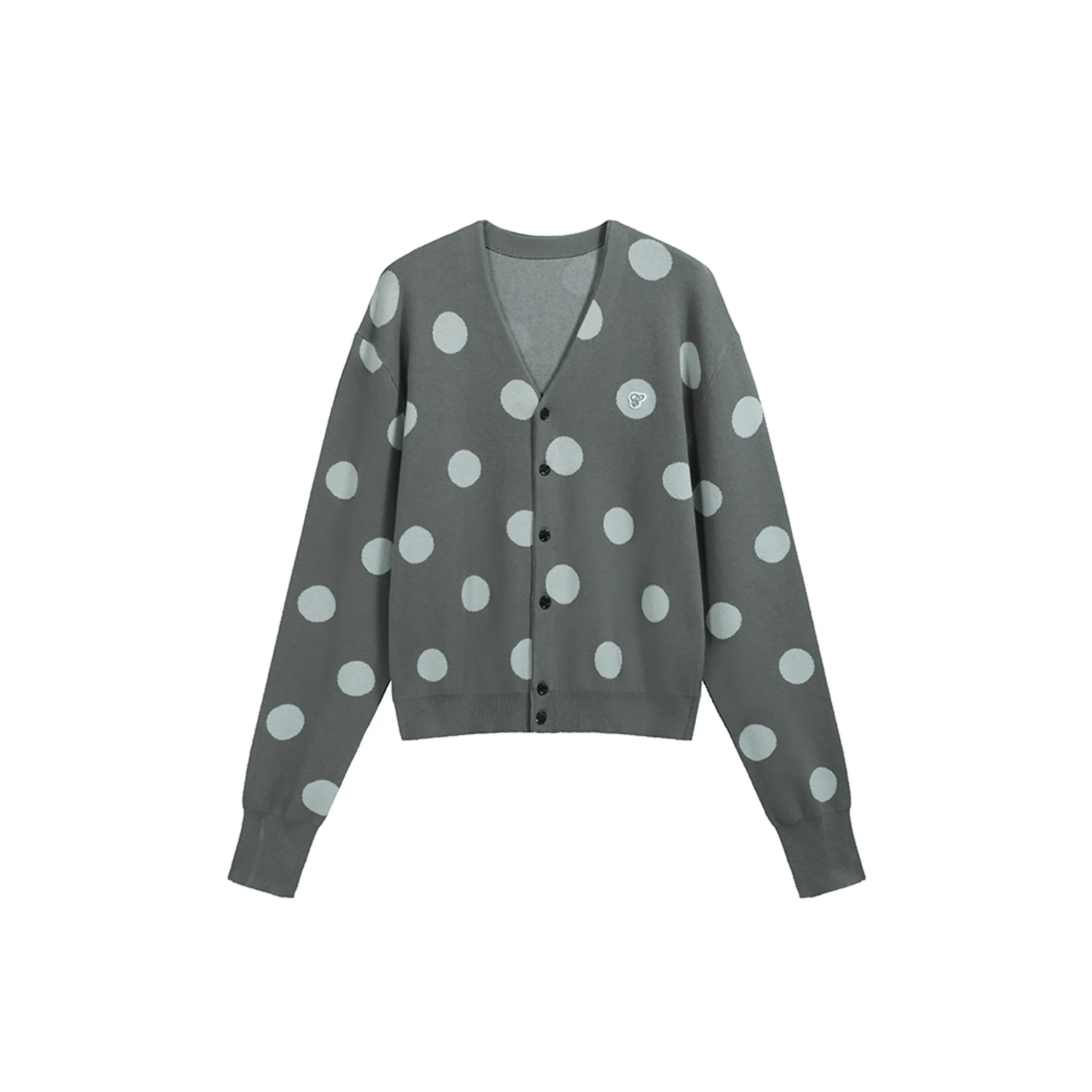 Polka Dot V-neck Cardigan - Image 7