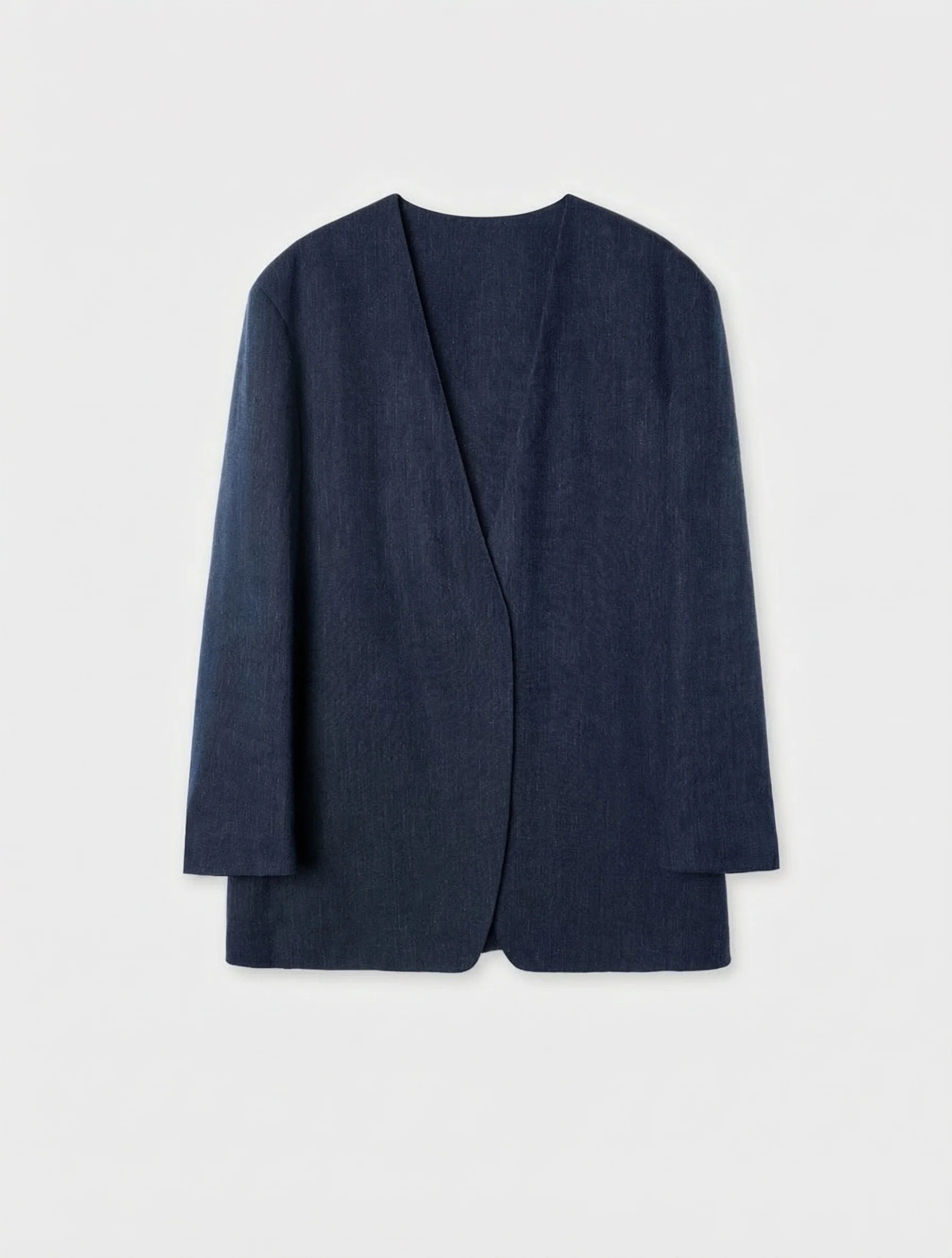 Portuguese Mulberry Silk Collarless Three-Piece Suit - Image 4