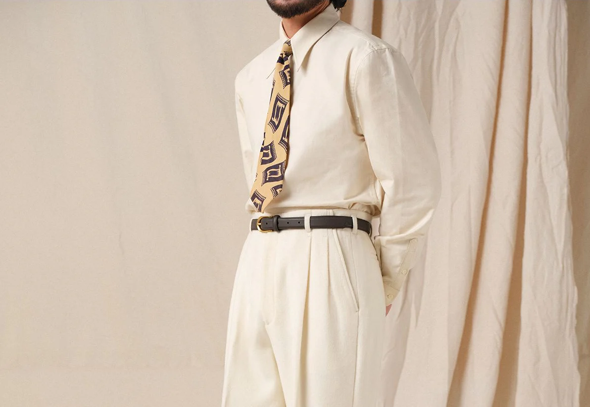 Premium Heavy Wool Pleated Trousers - Image 9