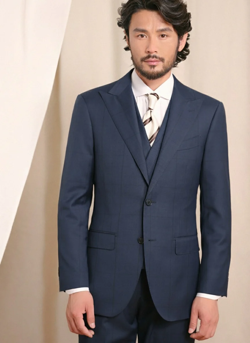 Prince-Check Peaked Lapel Suit - Image 2