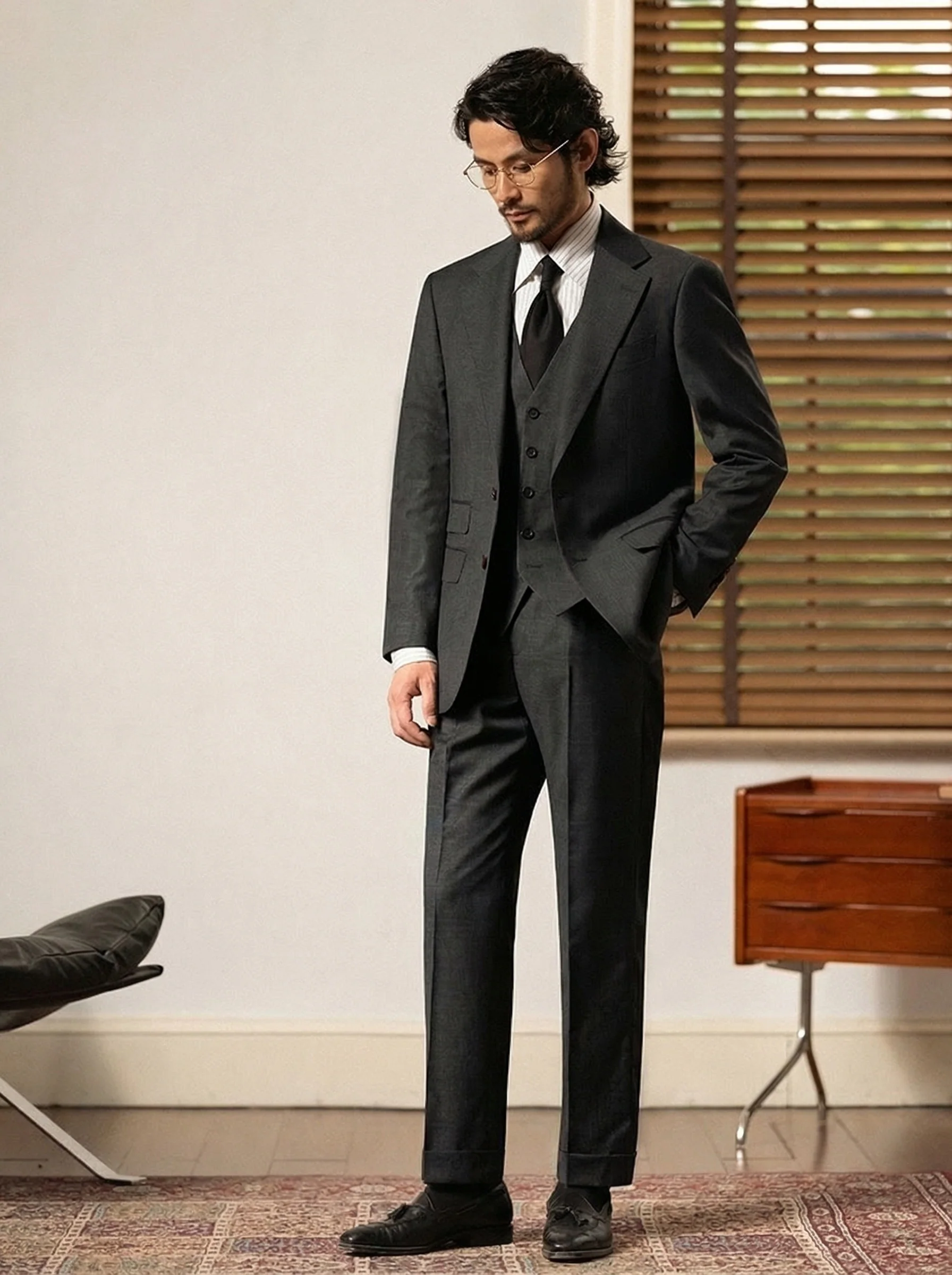 Prince Check Slim Vest - Image 4