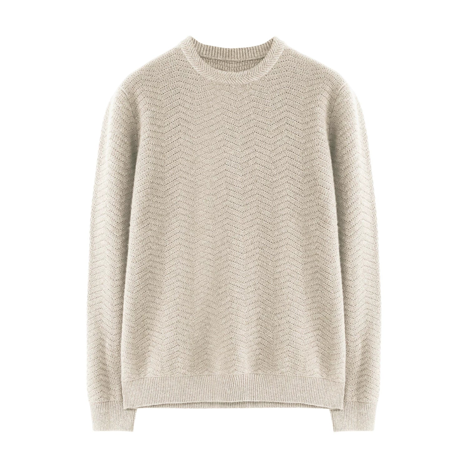 Pure Cashmere Chevron Crewneck Sweater - Image 6