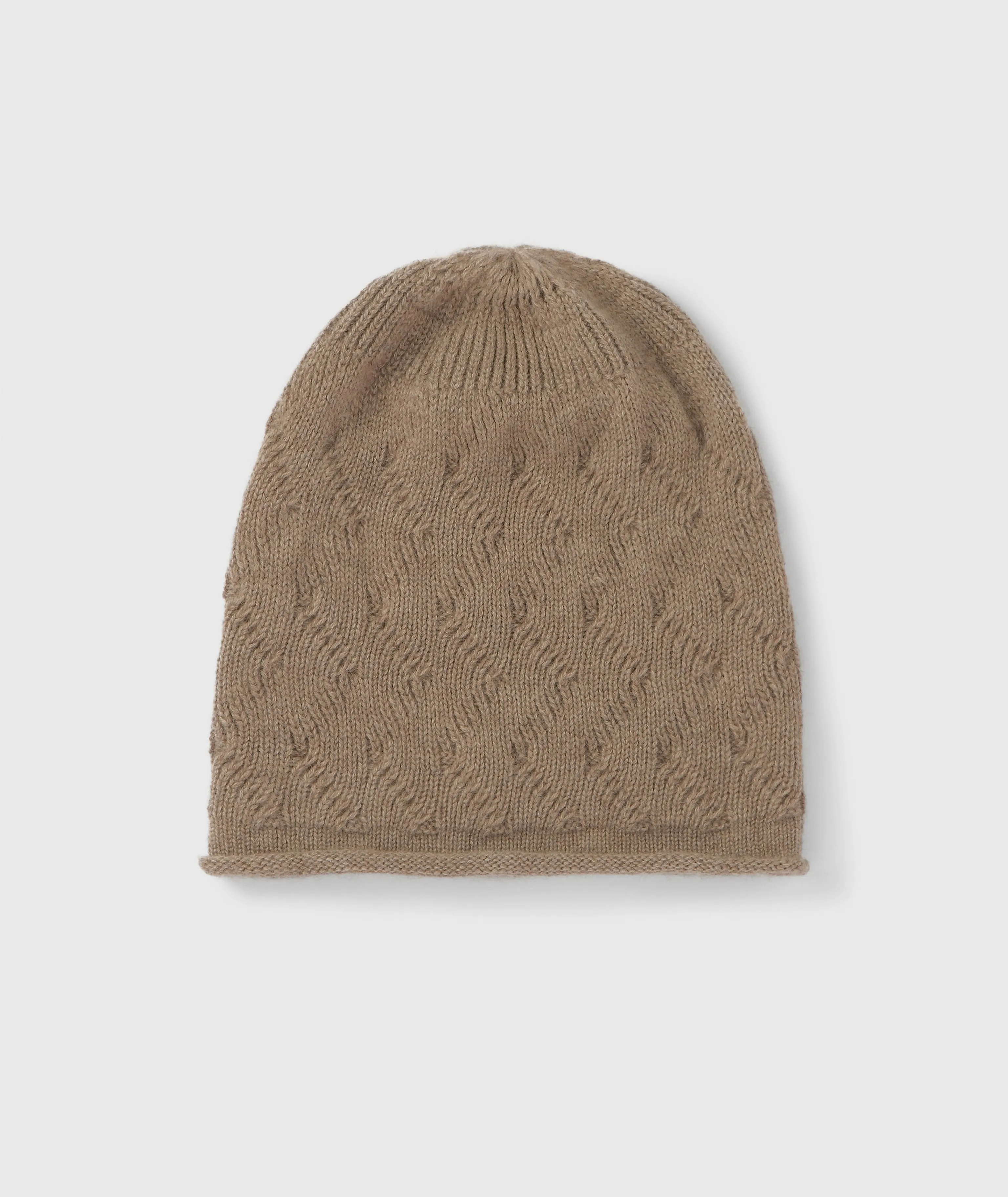 Pure Cashmere Rolled-Edge Beanie - Image 9