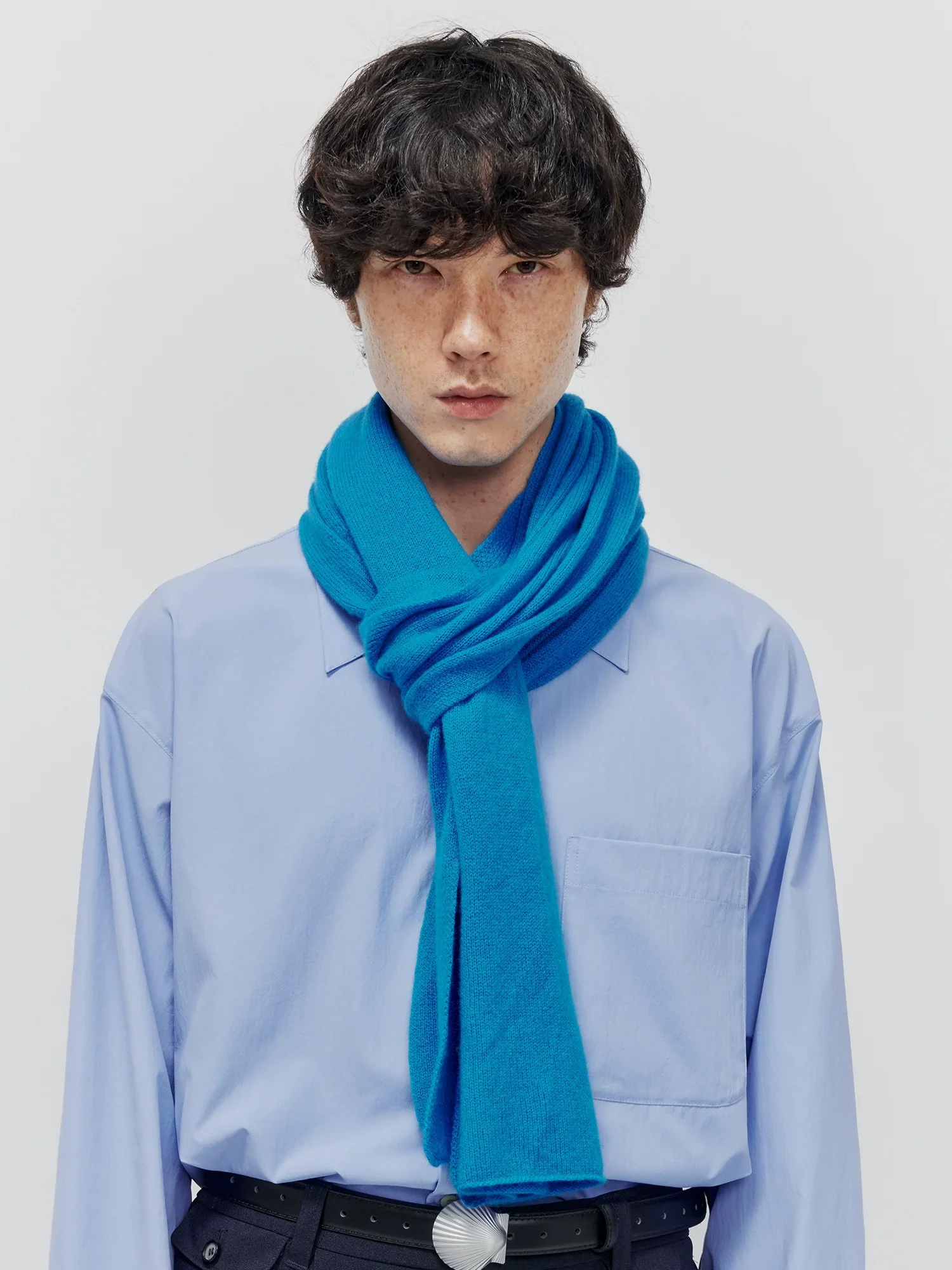 Pure Cashmere Wide Knit Scarf - Image 3