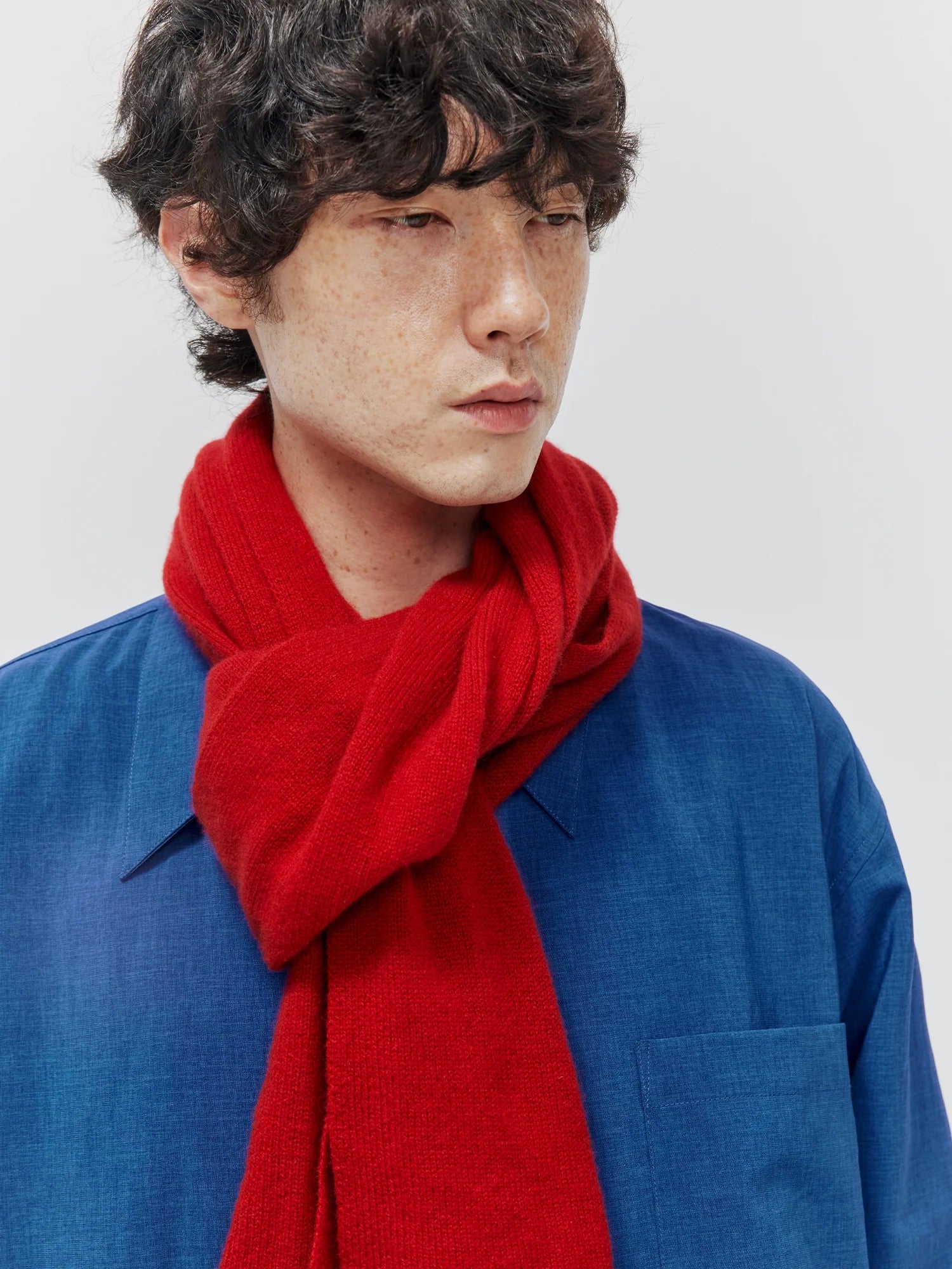 Pure Cashmere Wide Knit Scarf - Image 4