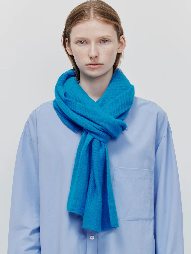 Pure Cashmere Wide Knit Scarf - Image 5