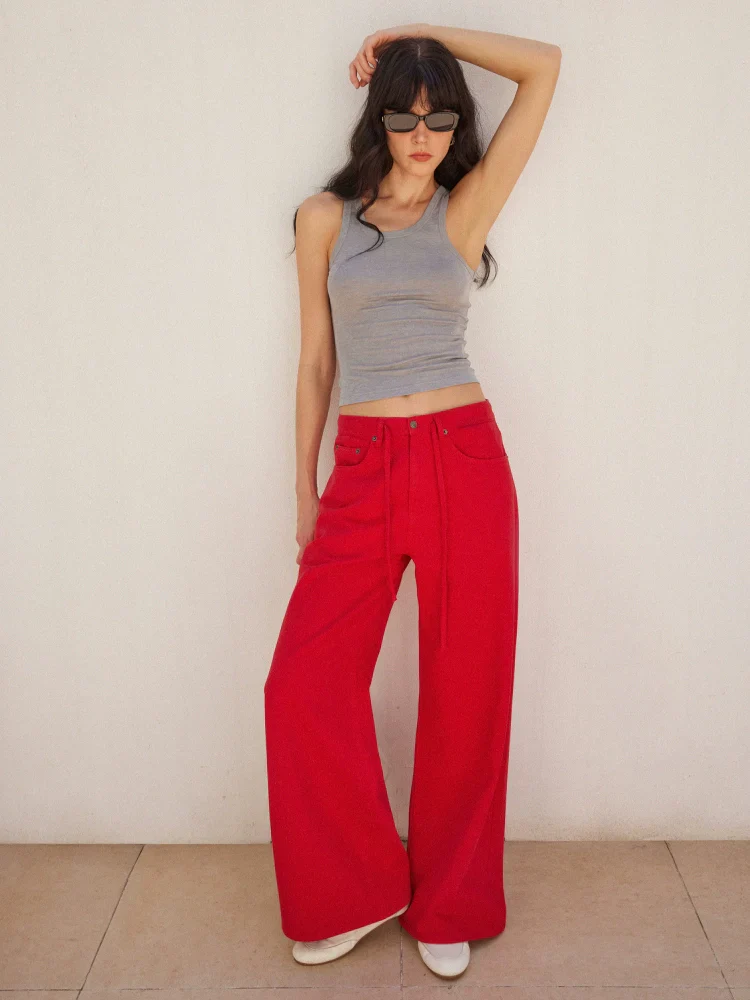 Pure Cotton Washed Wide-Leg Jeans - Image 2