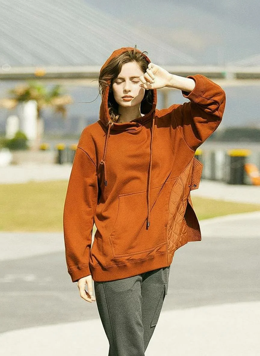 Quilted Combed Cotton Hoodie - Image 2