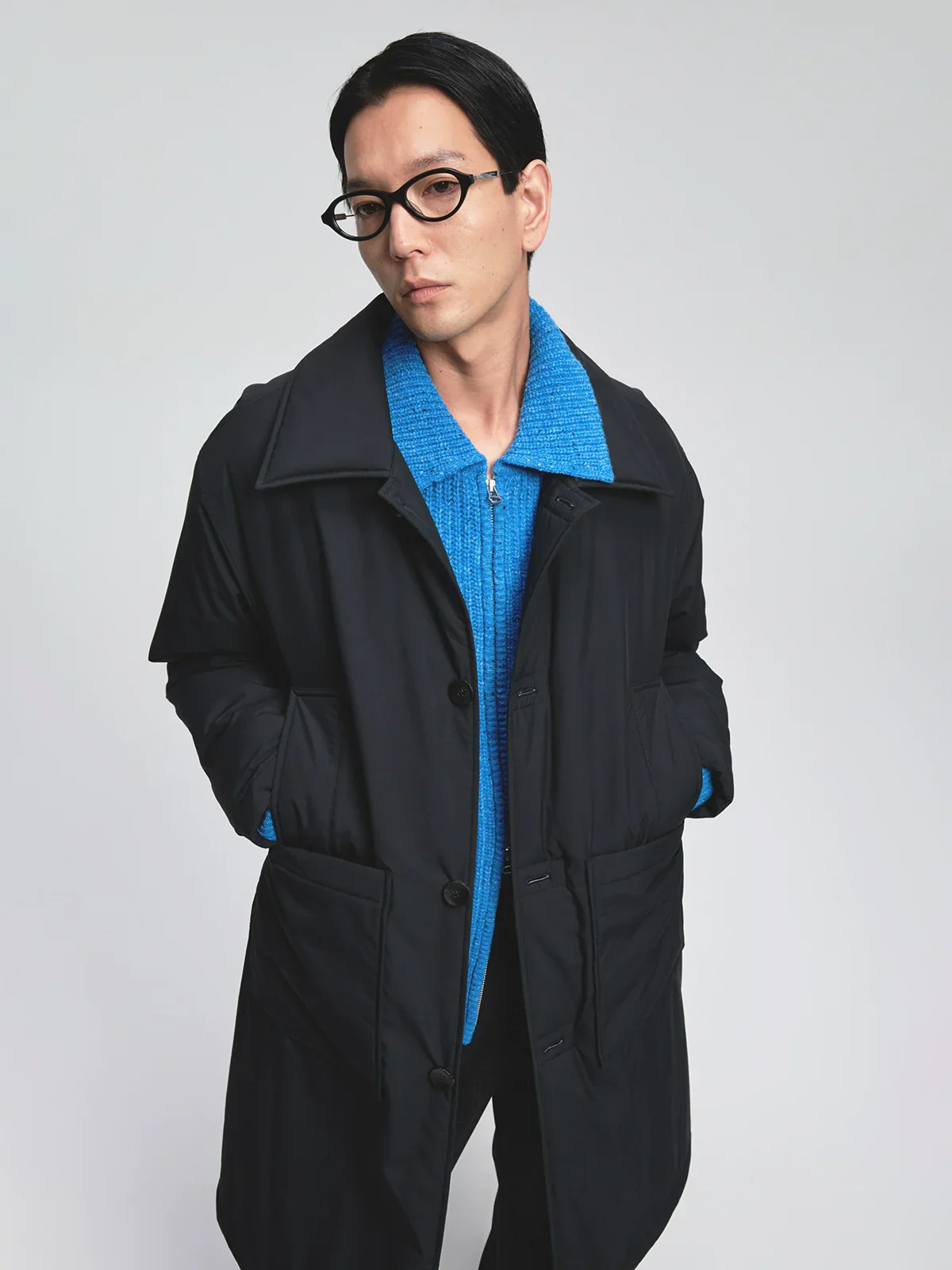 Quilted Cotton-Feel Balmacaan Coat - Image 2