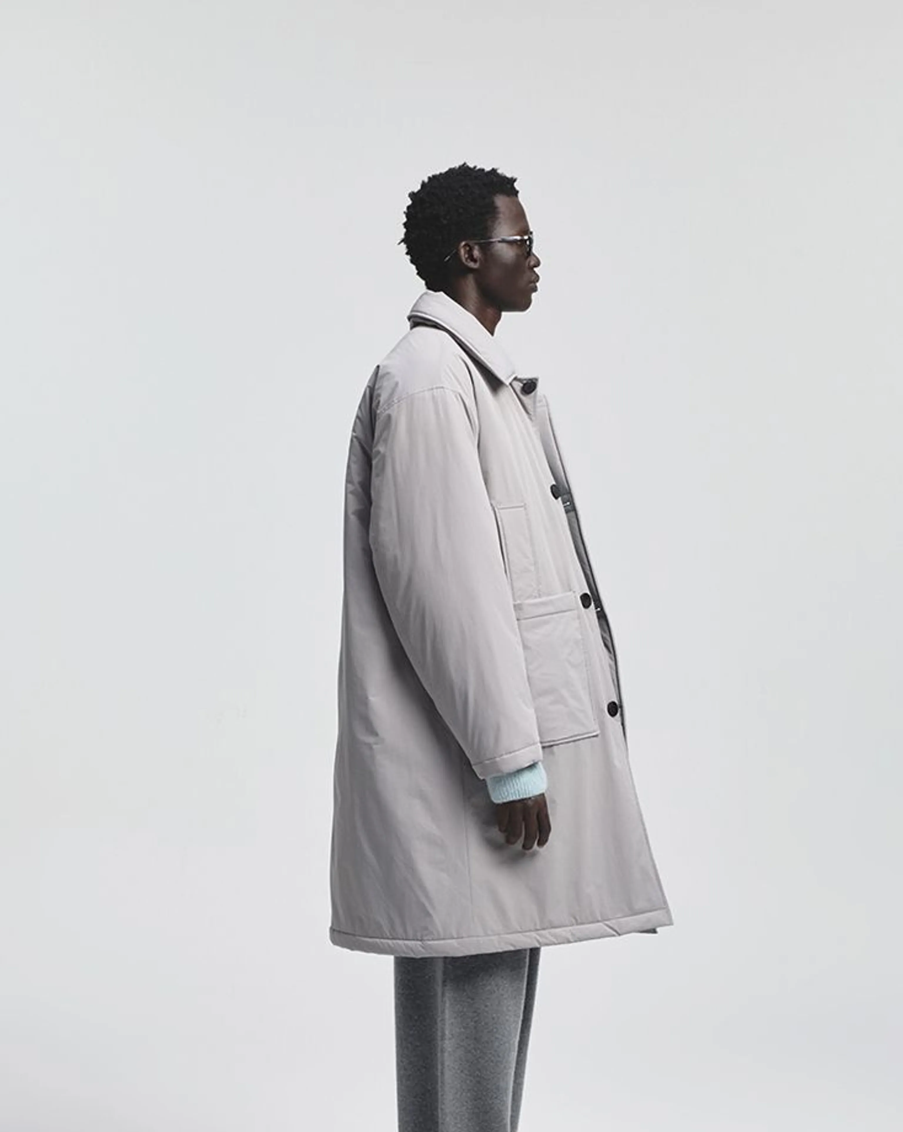 Quilted Cotton-Feel Balmacaan Coat - Image 6