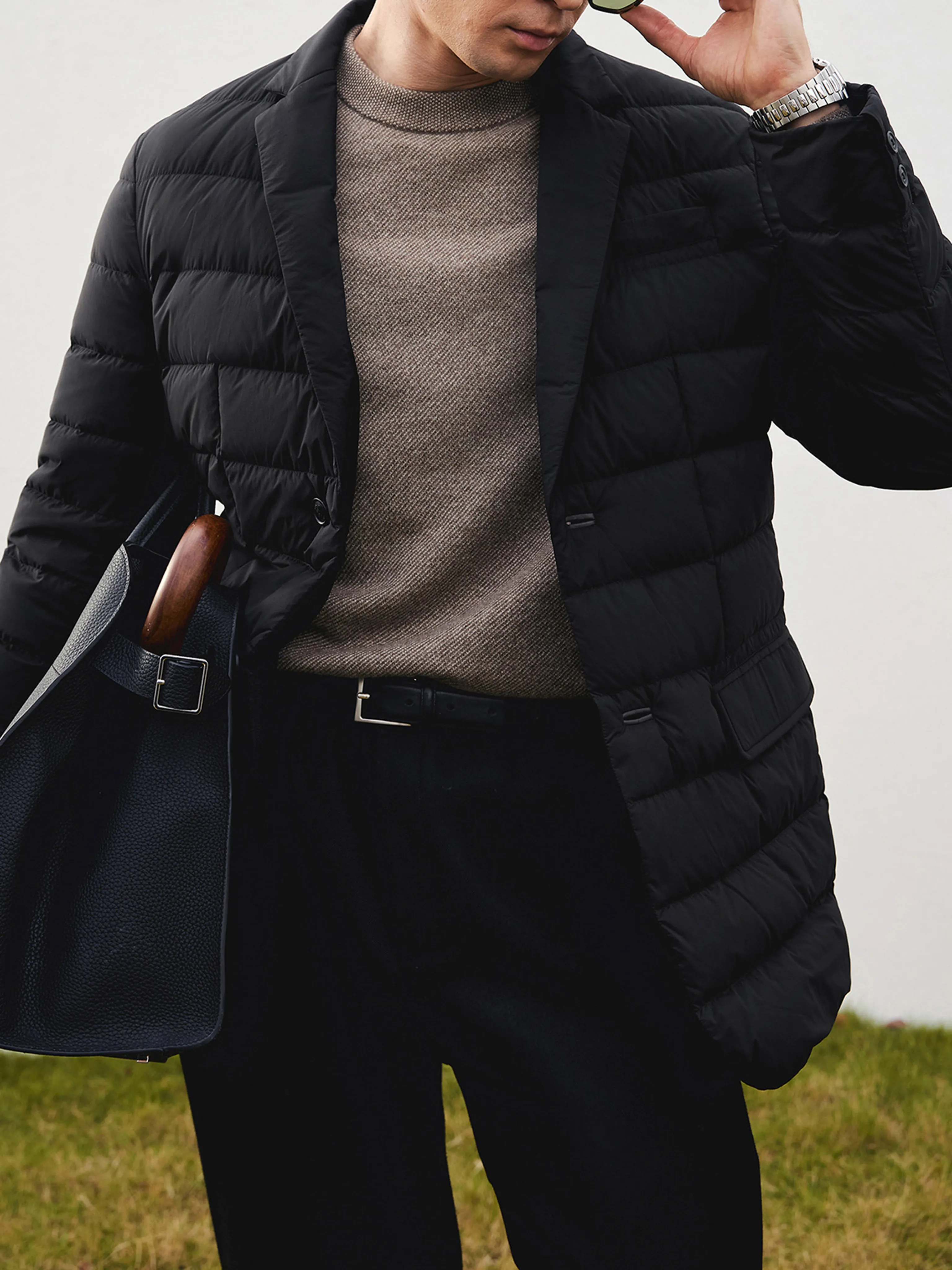 Quilted Down Blazer