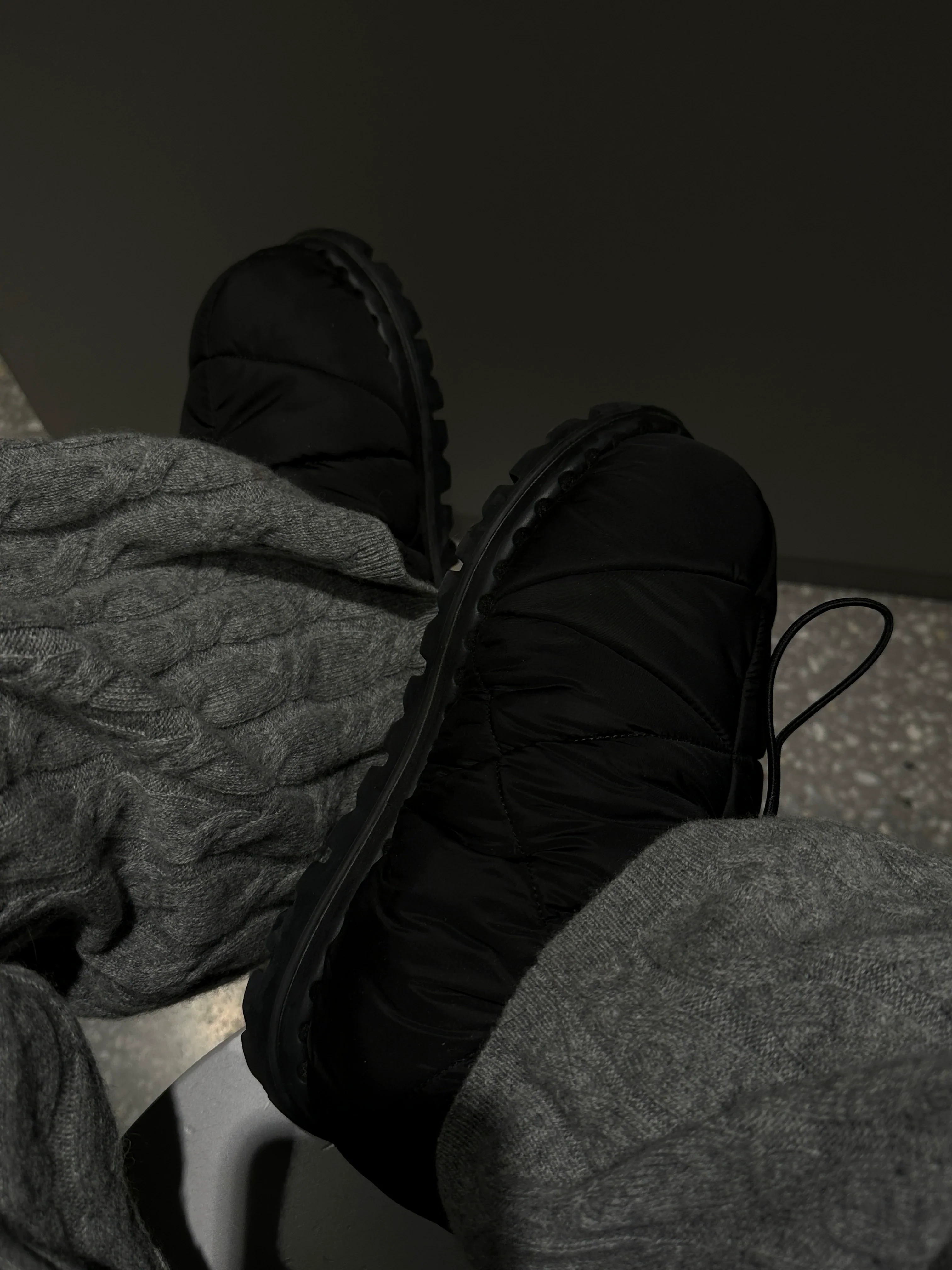 Quilted Drawcord Snow Boots - Image 2